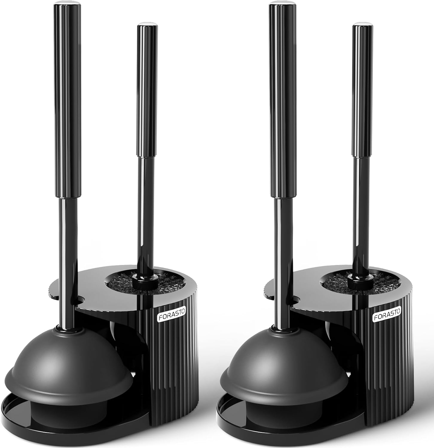 FORASTO 2 in 1 Toilet Plunger and Brush Set,Extended Handle Plunger,Toilet Bowl - View 5