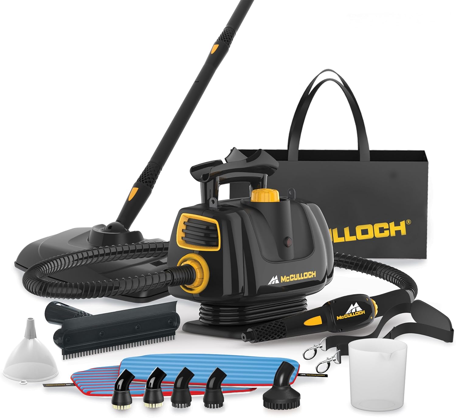 McCulloch MC1385 Deluxe Canister Steam Cleaner, 2-Hour Runtime, Chemical-Free, - View 5