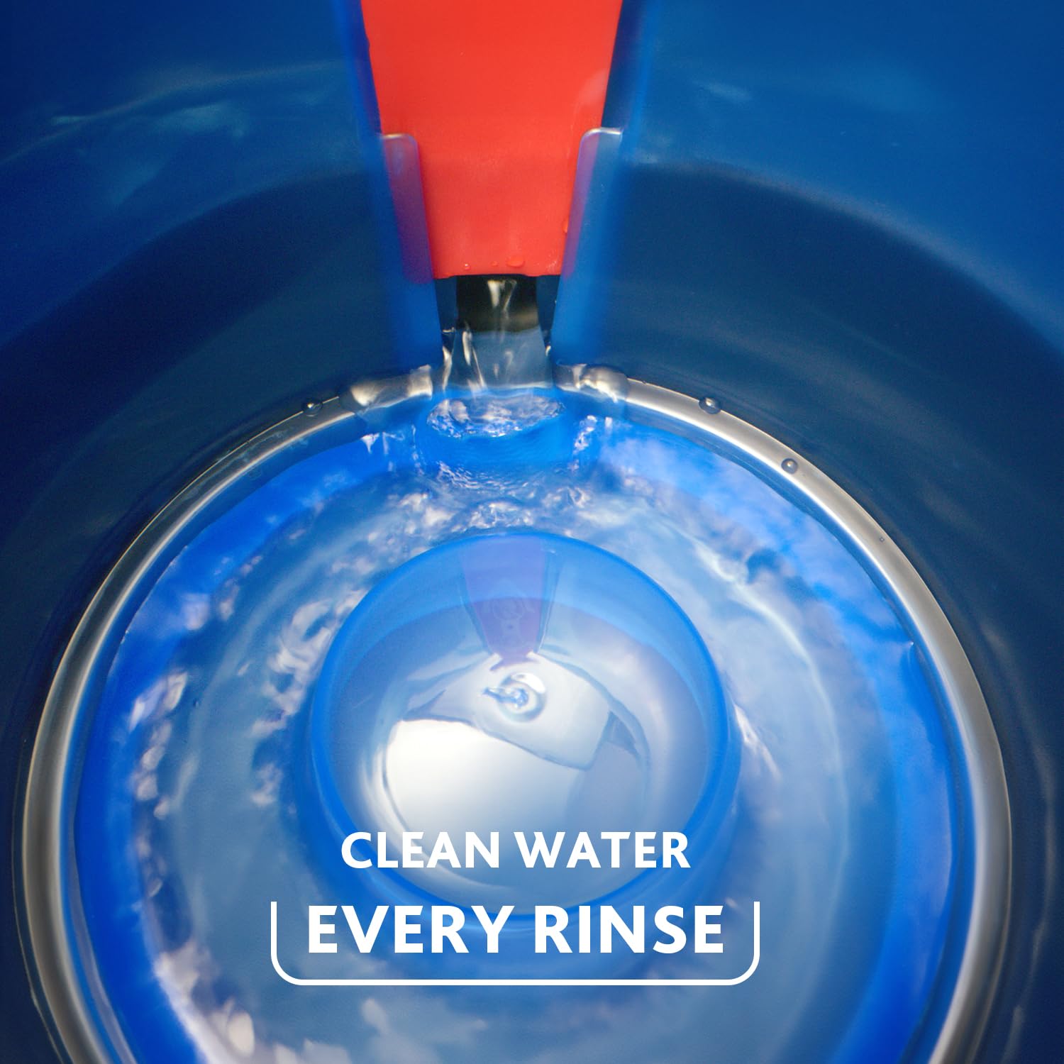 O-Cedar RinseClean Spin Mop & Bucket System + 2 Extra Mop Heads | Clean with Water | Removes 99% of Bacteria detail view 3