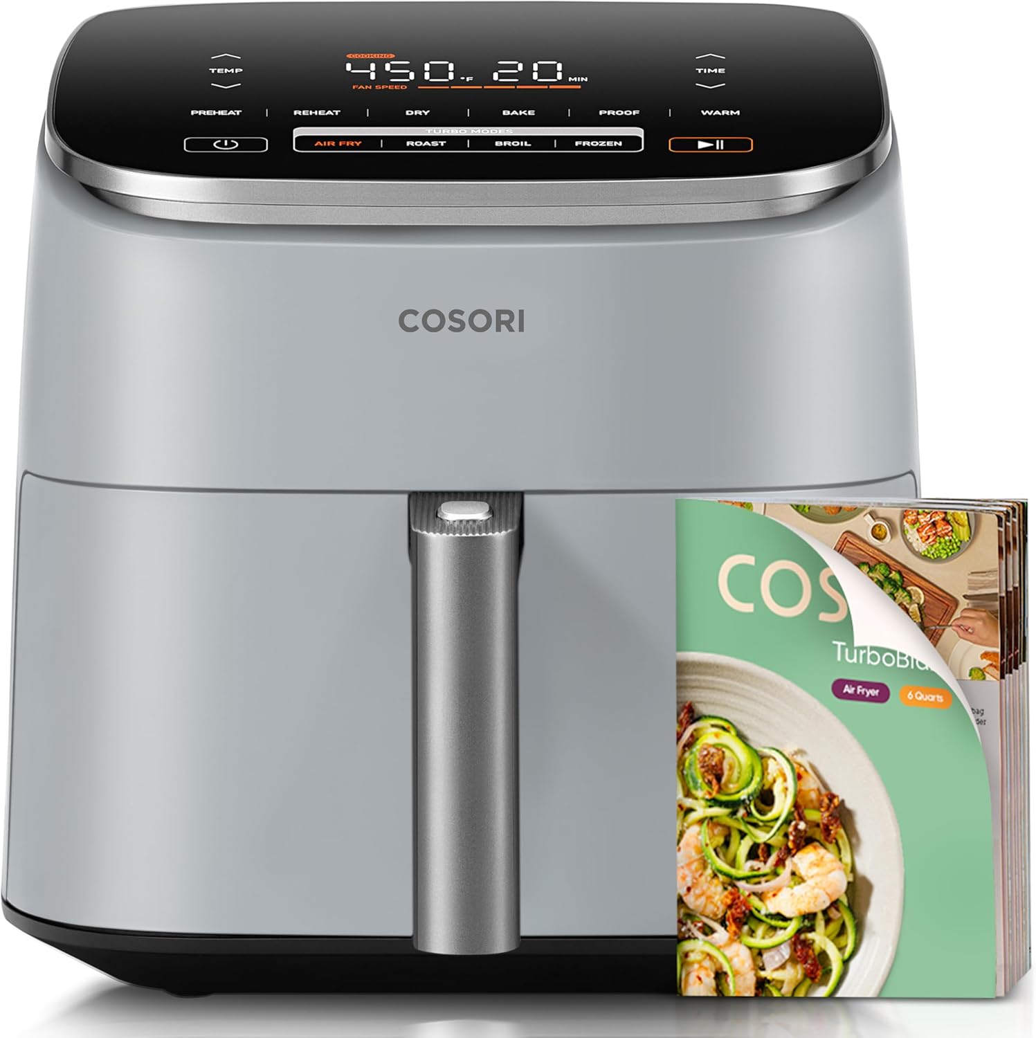 Cosori 9-in-1 TurboBlaze Air Fryer 6 Qt, PFAS-Free Ceramic Coating, 90°–450°F, - View 3
