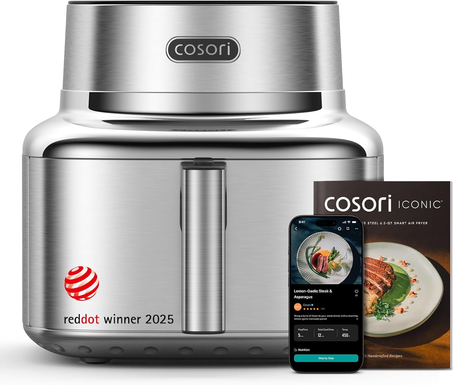 Cosori 9-in-1 TurboBlaze Air Fryer 6 Qt, PFAS-Free Ceramic Coating, 90°–450°F, - View 4