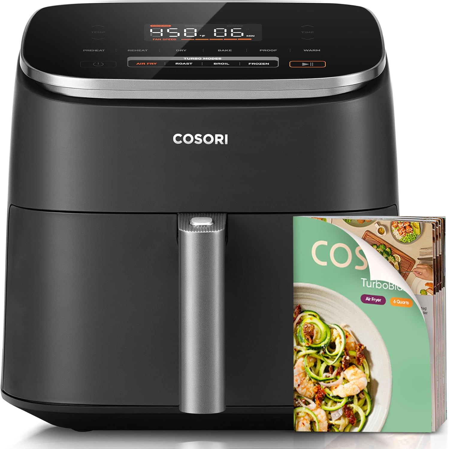 Cosori 9-in-1 TurboBlaze Air Fryer 6 Qt, PFAS-Free Ceramic Coating, 90°–450°F, - View 5