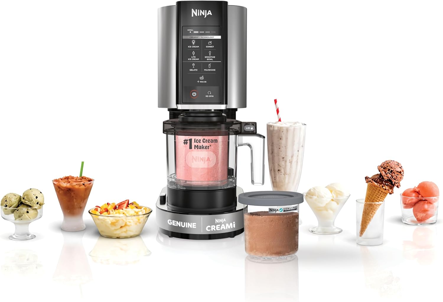Ninja NC301 CREAMi Ice Cream Maker, for Gelato, Mix-ins, Milkshakes, Sorbet, - View 2