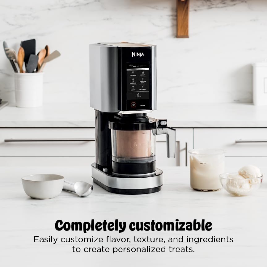 Ninja NC301 CREAMi Ice Cream Maker, for Gelato, Mix-ins, Milkshakes, Sorbet, Smoothie Bowls & More, 7 One-Touch Programs, with (2) Pint Containers & L detail view 5