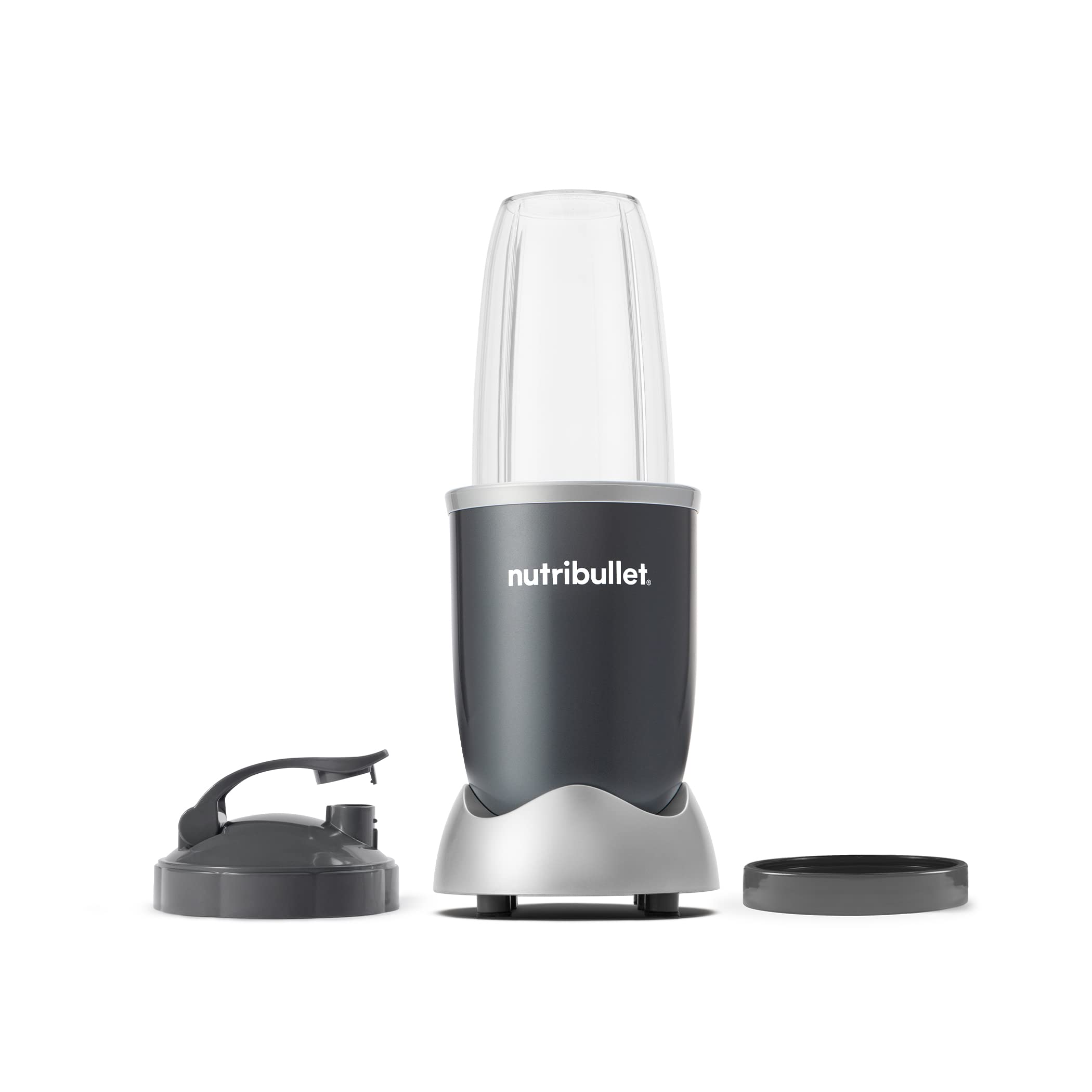 Nutribullet Personal Blender, Shakes, Smoothies, Food Prep, and Frozen Blending, 24 Ounces, 600 Watt, Dark Gray, NBR-0601WM detail view 2