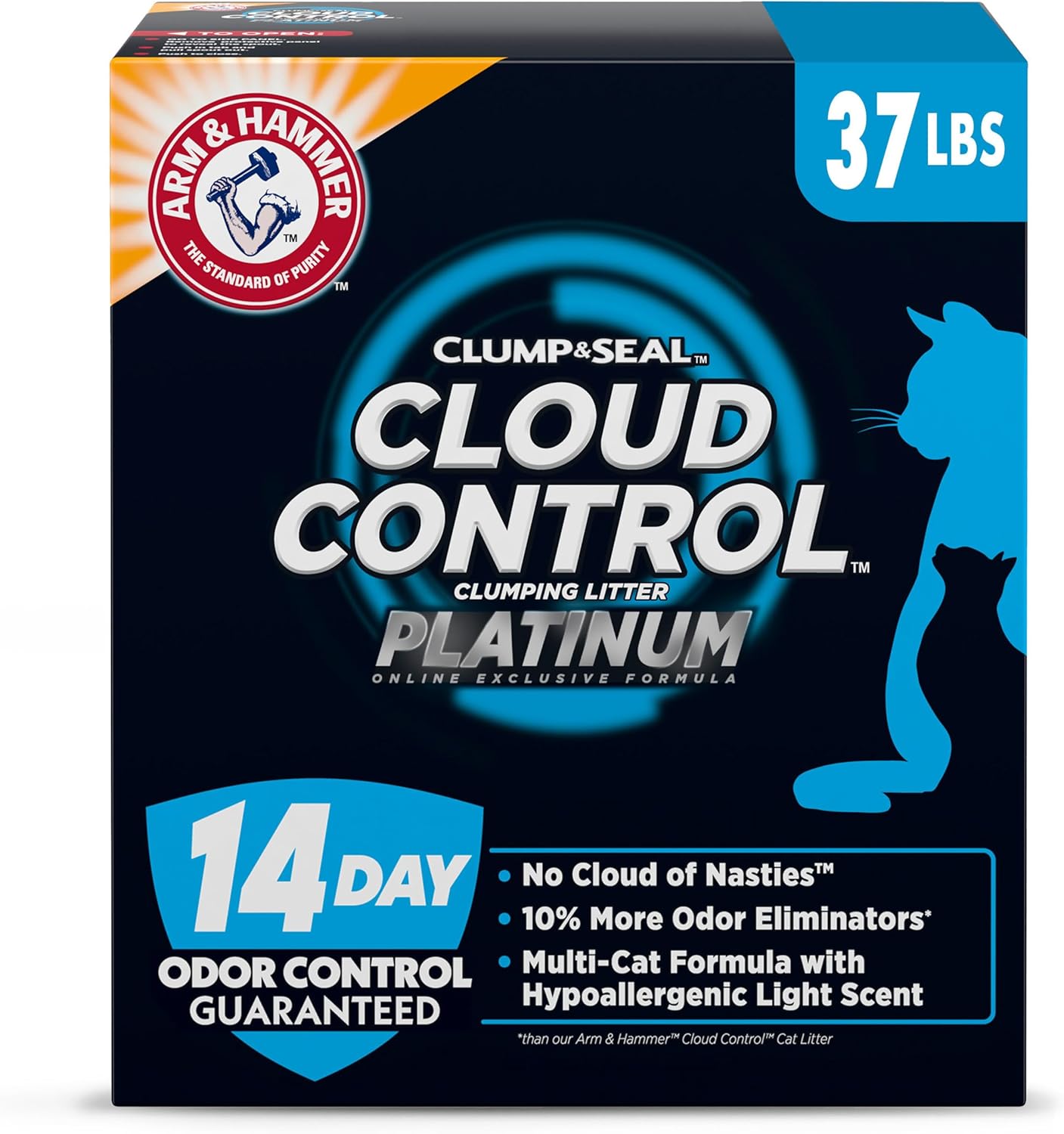 ARM & HAMMER Clump & Seal Platinum Cat Litter, Multi-Cat Clumping Litter Forms - View 3