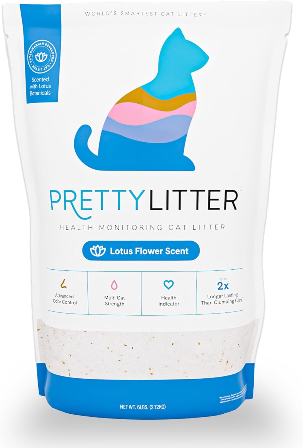 PrettyLitter Health Monitoring Cat Litter (Unscented, Non Clumping) | - View 2