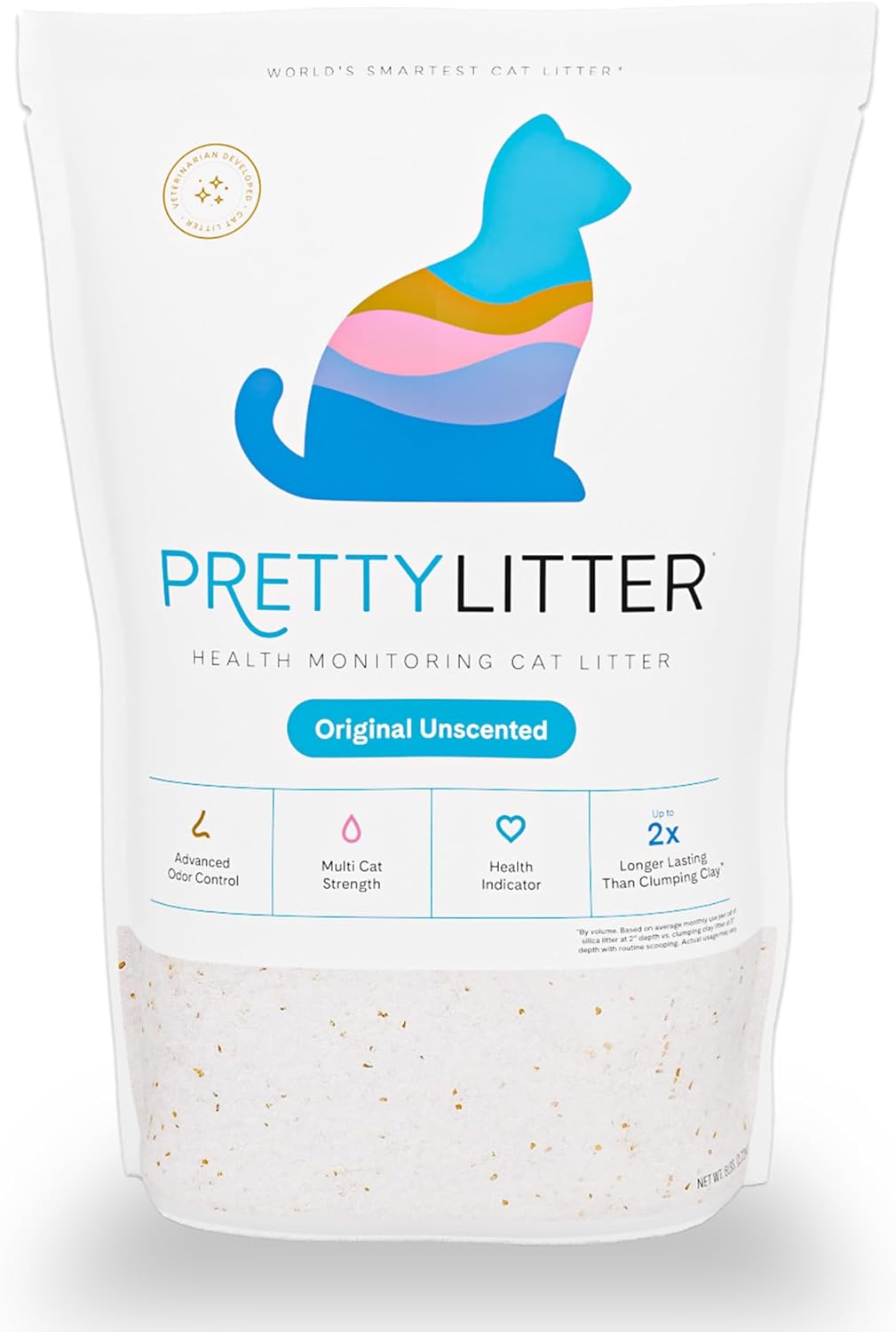 PrettyLitter Health Monitoring Cat Litter (Unscented, Non Clumping) | - View 3