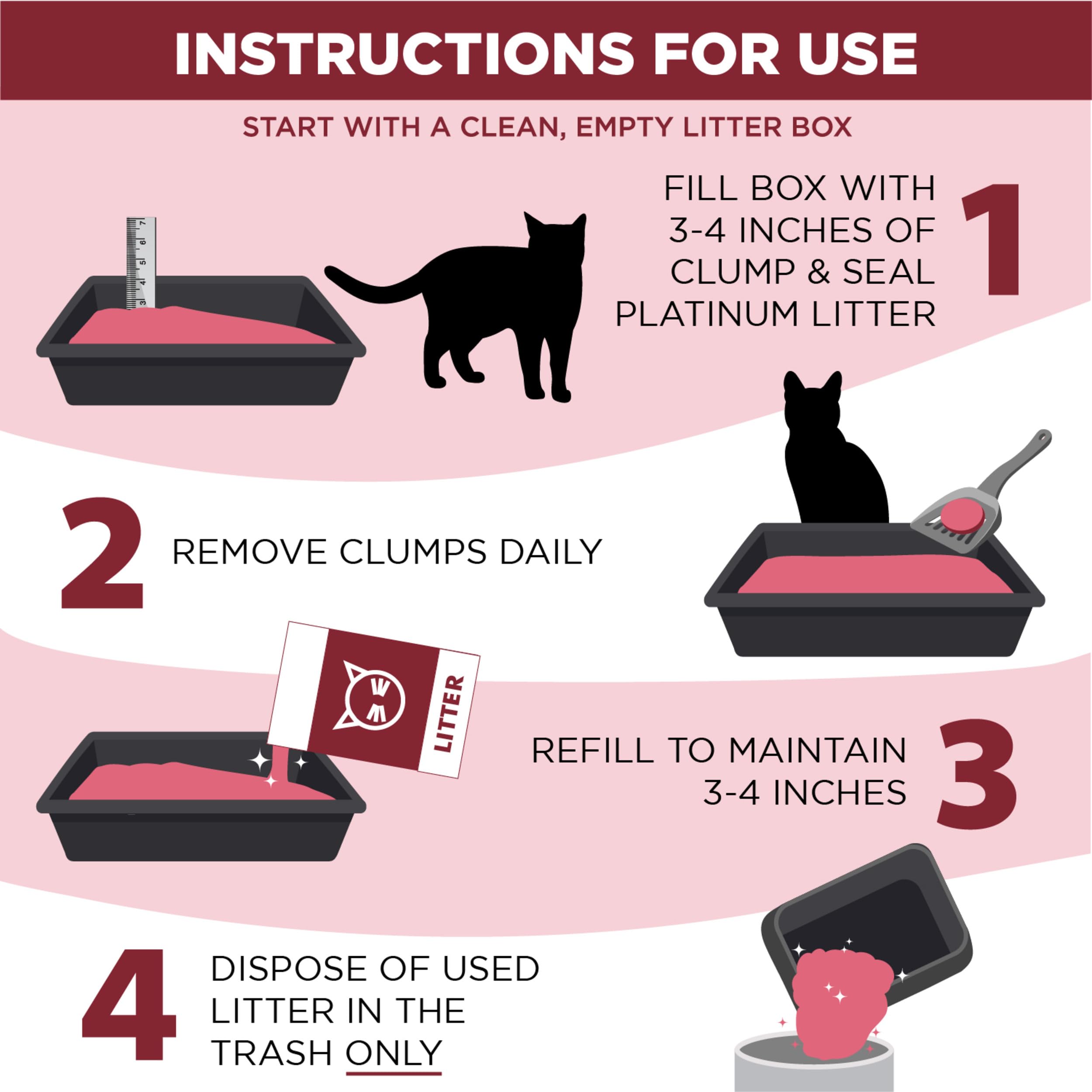 ARM & HAMMER Clump & Seal Platinum Cat Litter, Multi-Cat Clumping Litter Forms Rock-Hard Clumps, Powerful Odor Eliminators with Baking Soda, 14-Day Od detail view 5