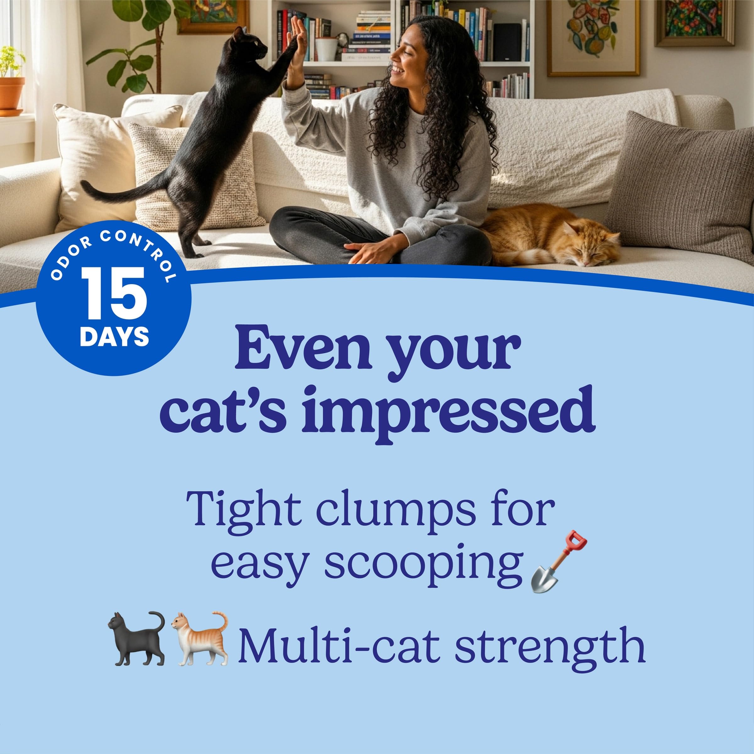 Fresh Step Advanced Extreme Multi Cat Clumping Litter with Febreze Freshness, Low Dust, Odor Control with Ammonia Block Tech, Compatible in Automatic detail view 3