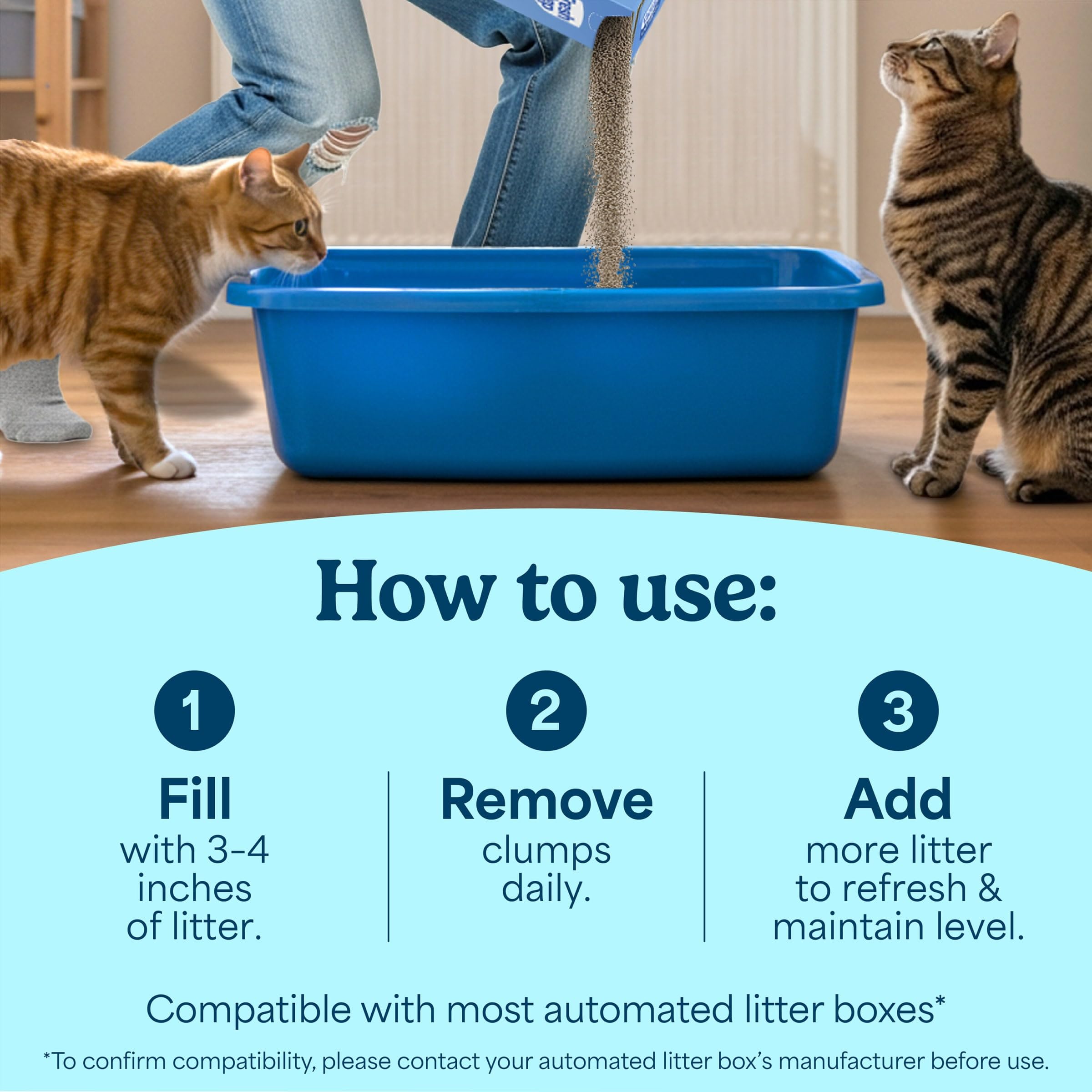 Fresh Step Advanced Extreme Multi Cat Clumping Litter with Febreze Freshness, Low Dust, Odor Control with Ammonia Block Tech, Compatible in Automatic detail view 4