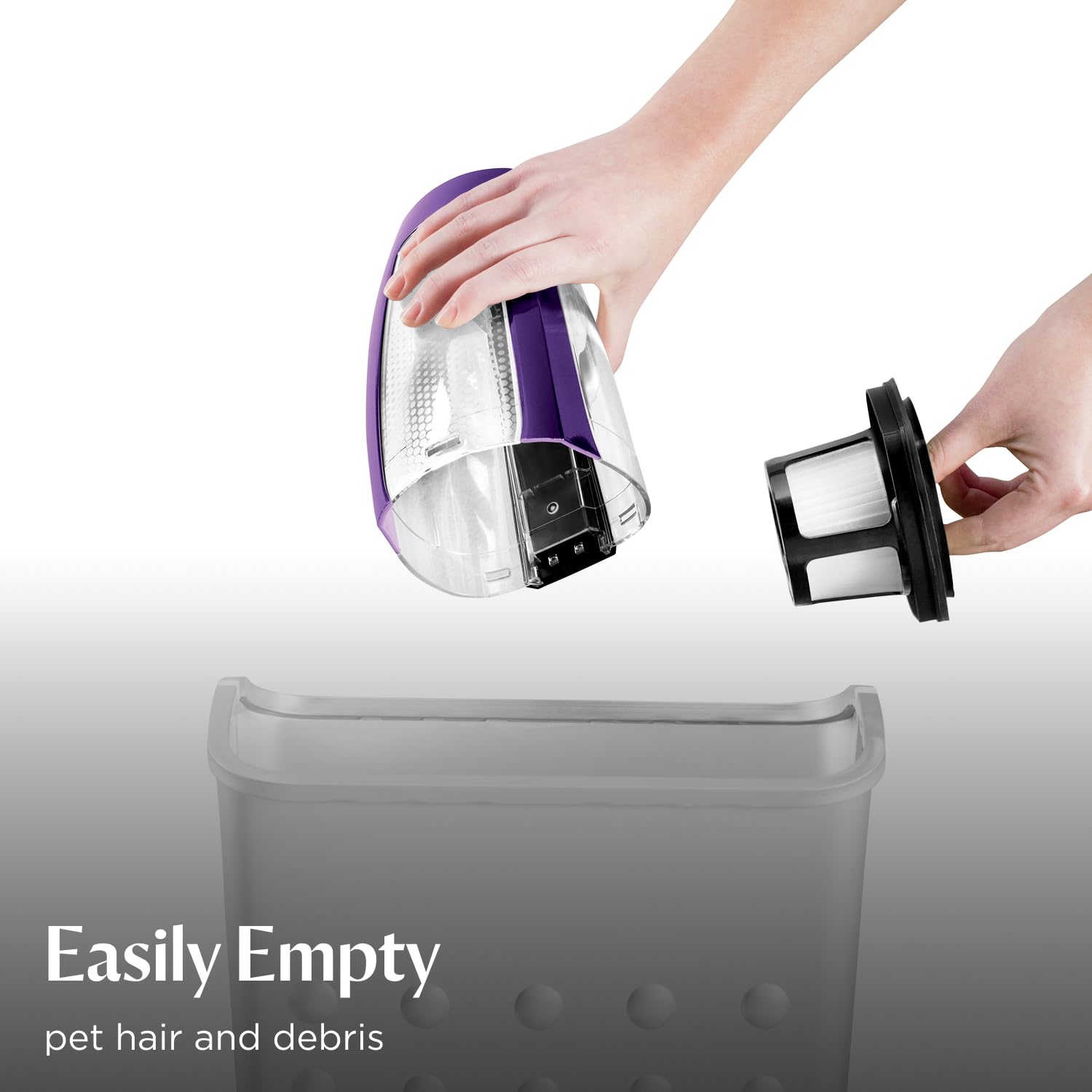 Bissell Pet Hair Eraser Cordless Hand Vacuum, Lithium Ion, Home, Auto, and Pet Vacuum, Easy-Empty Dirt Bin, Upholstery Tool, Brush Tool, and Crevice T detail view 5
