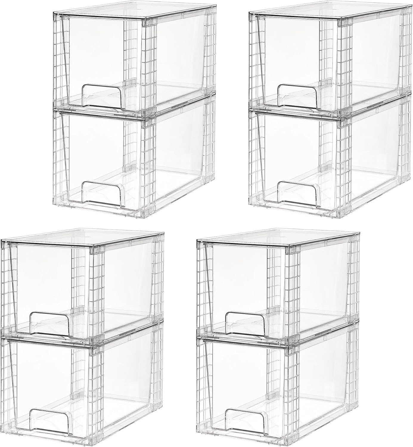 Vtopmart 4 Pack Large Stackable Storage Drawers,Easily Assemble Acrylic - View 6