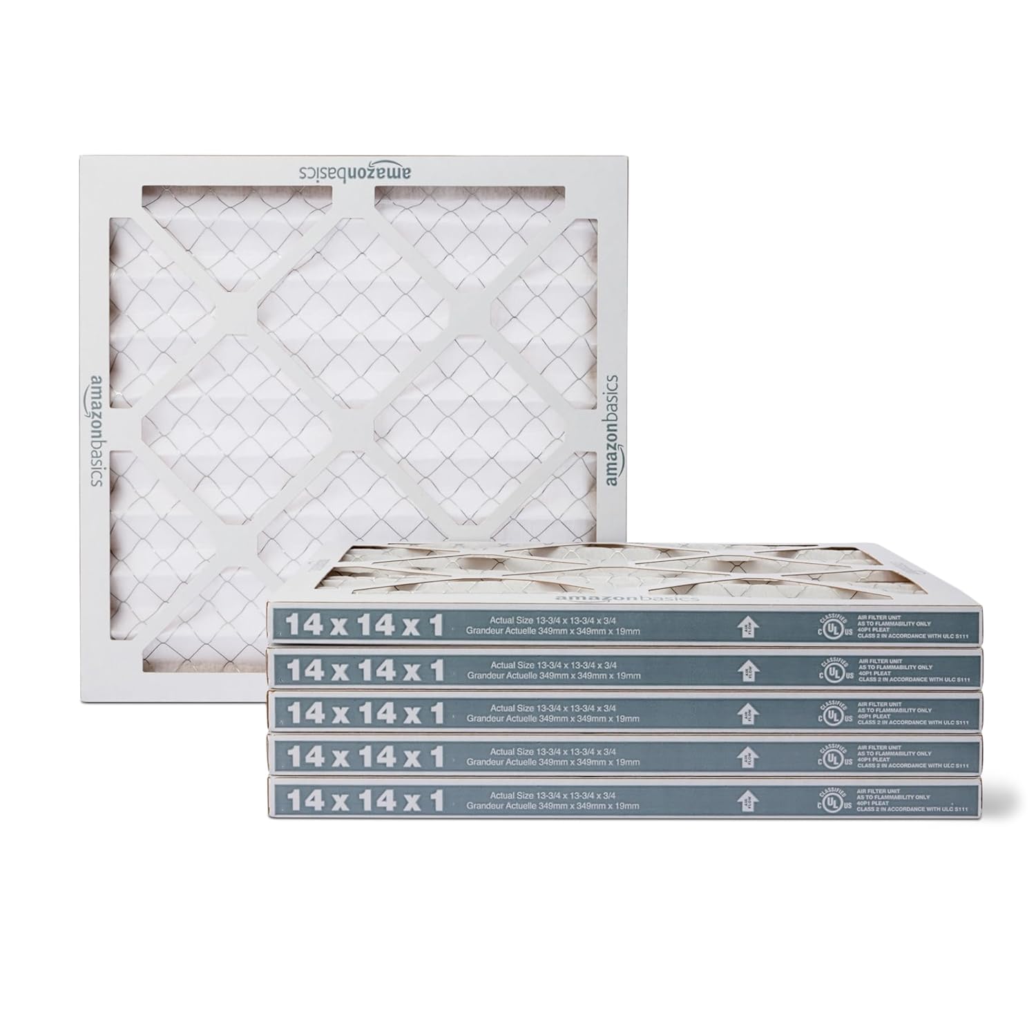 Amazon Basics 20x25x1 Air Filter 6-Pack, MERV 8 AC Furnace Filters, Removes - View 2