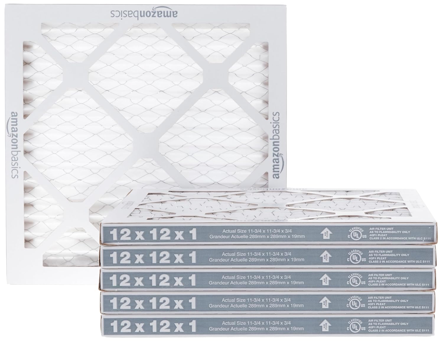Amazon Basics 20x25x1 Air Filter 6-Pack, MERV 8 AC Furnace Filters, Removes - View 3