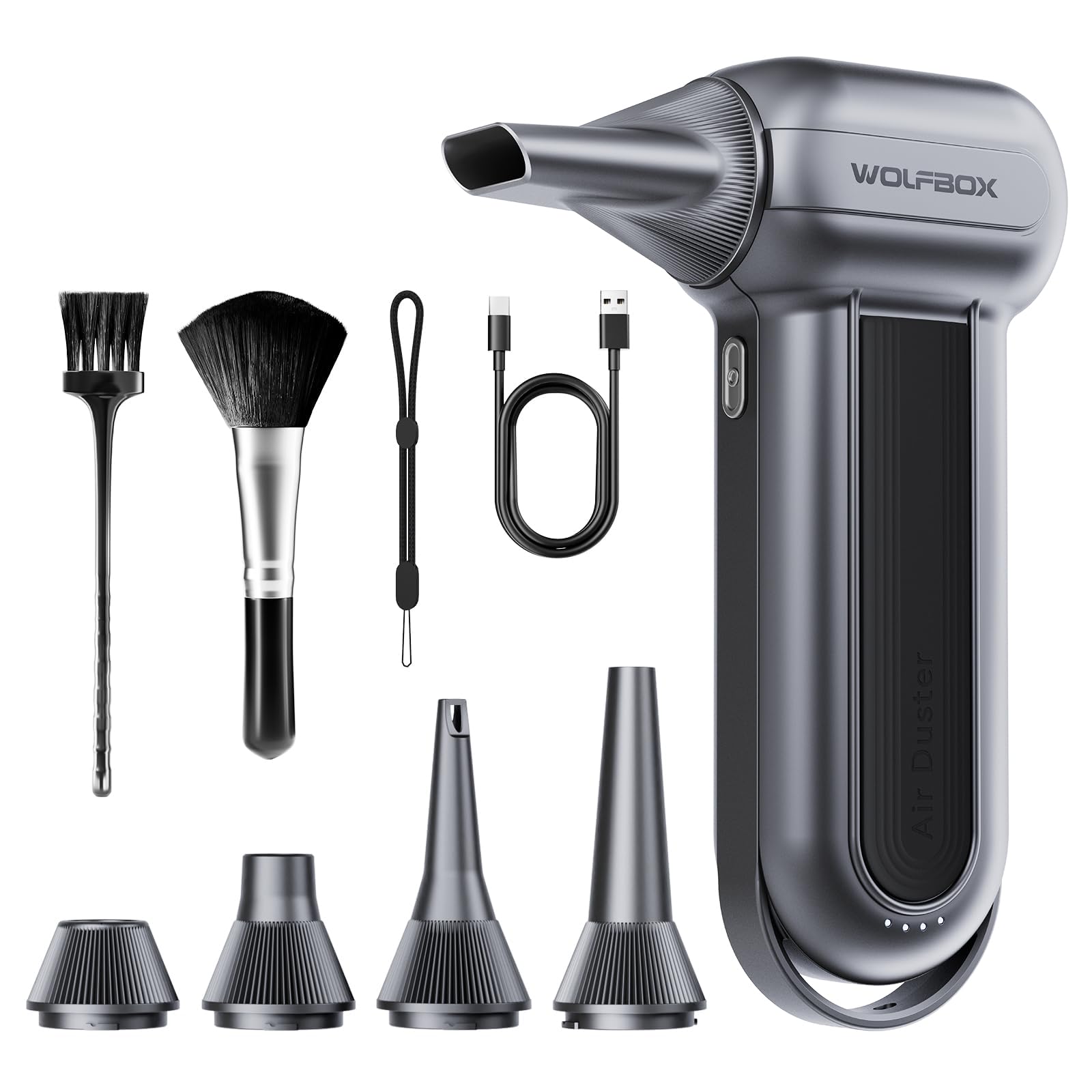 WOLFBOX MF100 Electric Air Duster-150000RPM Super Power Cordless Air Duster,