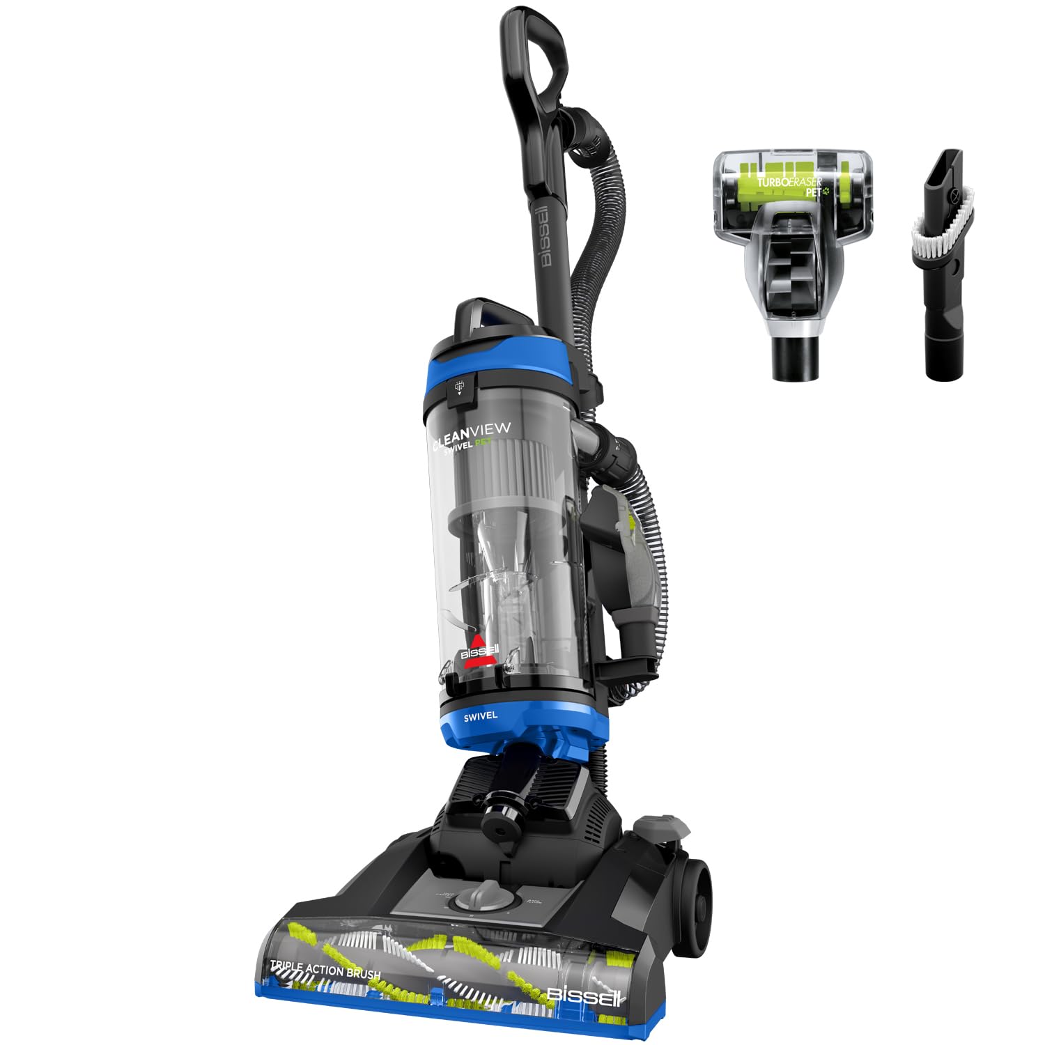 Bissell CleanView Swivel Vacuum with Triple Action Brush Roll, Swivel Steering,