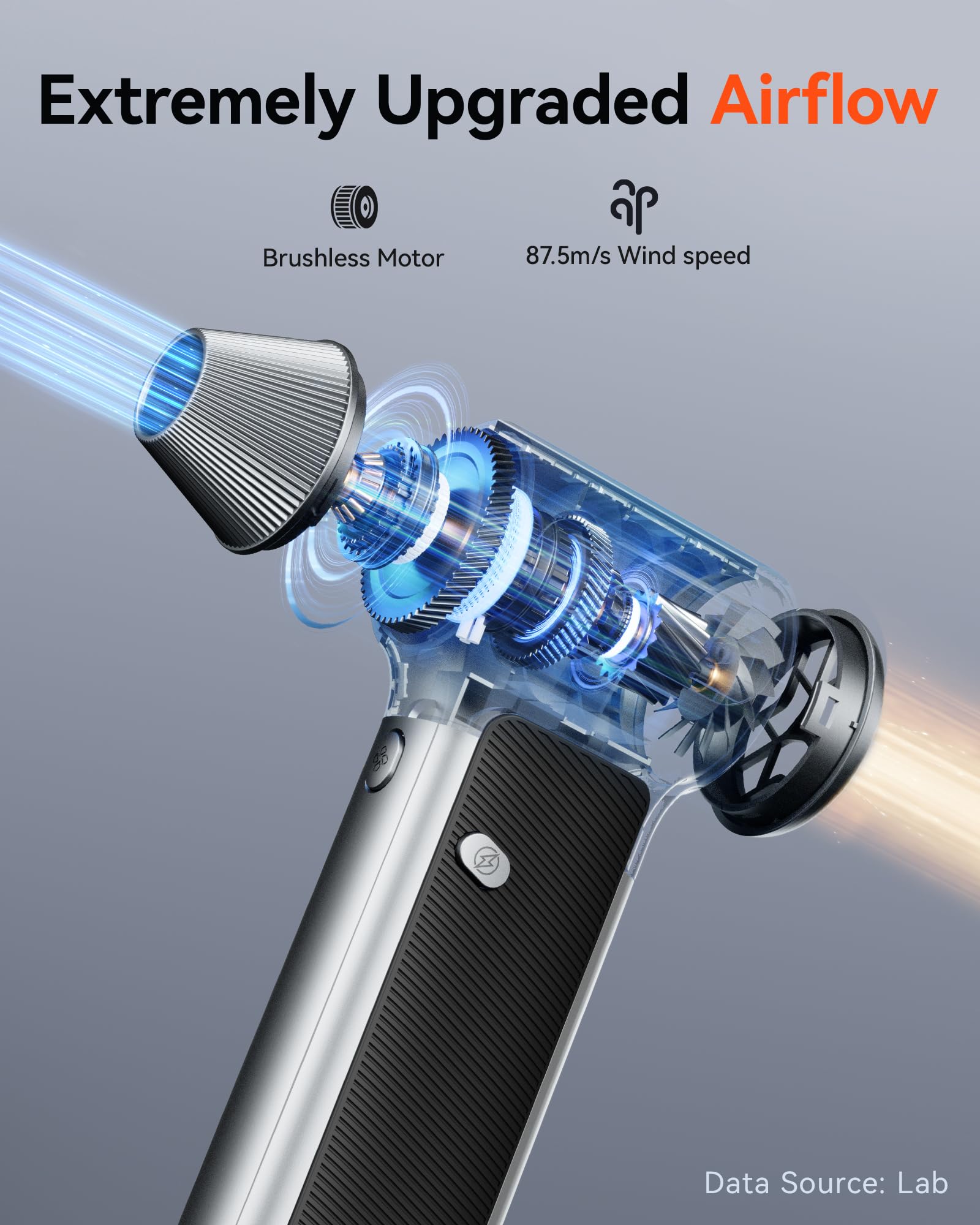 WOLFBOX MF200 Compressed Air Duster with Removable Battery & 4 Nozzles, - View 3