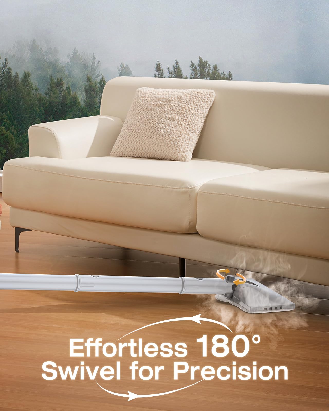10-in-1 Steam Mop with Detachable Handheld Steamer, 350ml Tank, 10s Heat-Up, - View 4