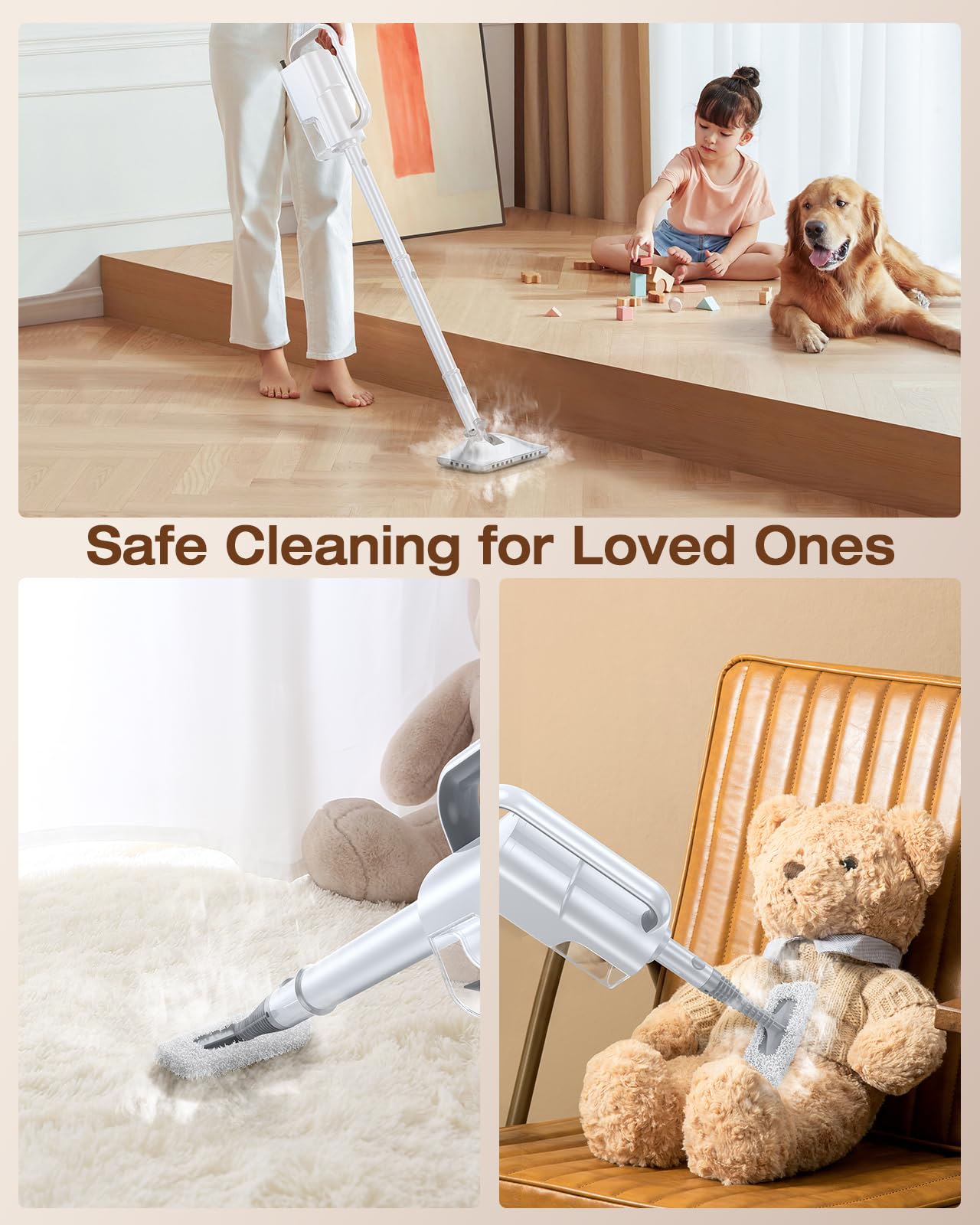 10-in-1 Steam Mop with Detachable Handheld Steamer, 350ml Tank, 10s Heat-Up, - View 5