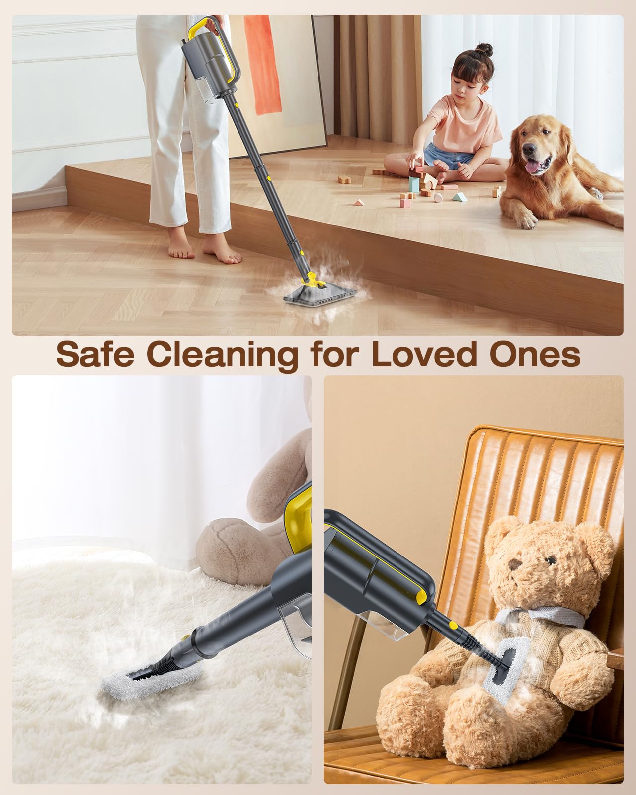 10-in-1 Steam Mop with Detachable Handheld Steamer, 350ml Tank, 10s Heat-Up, - View 6