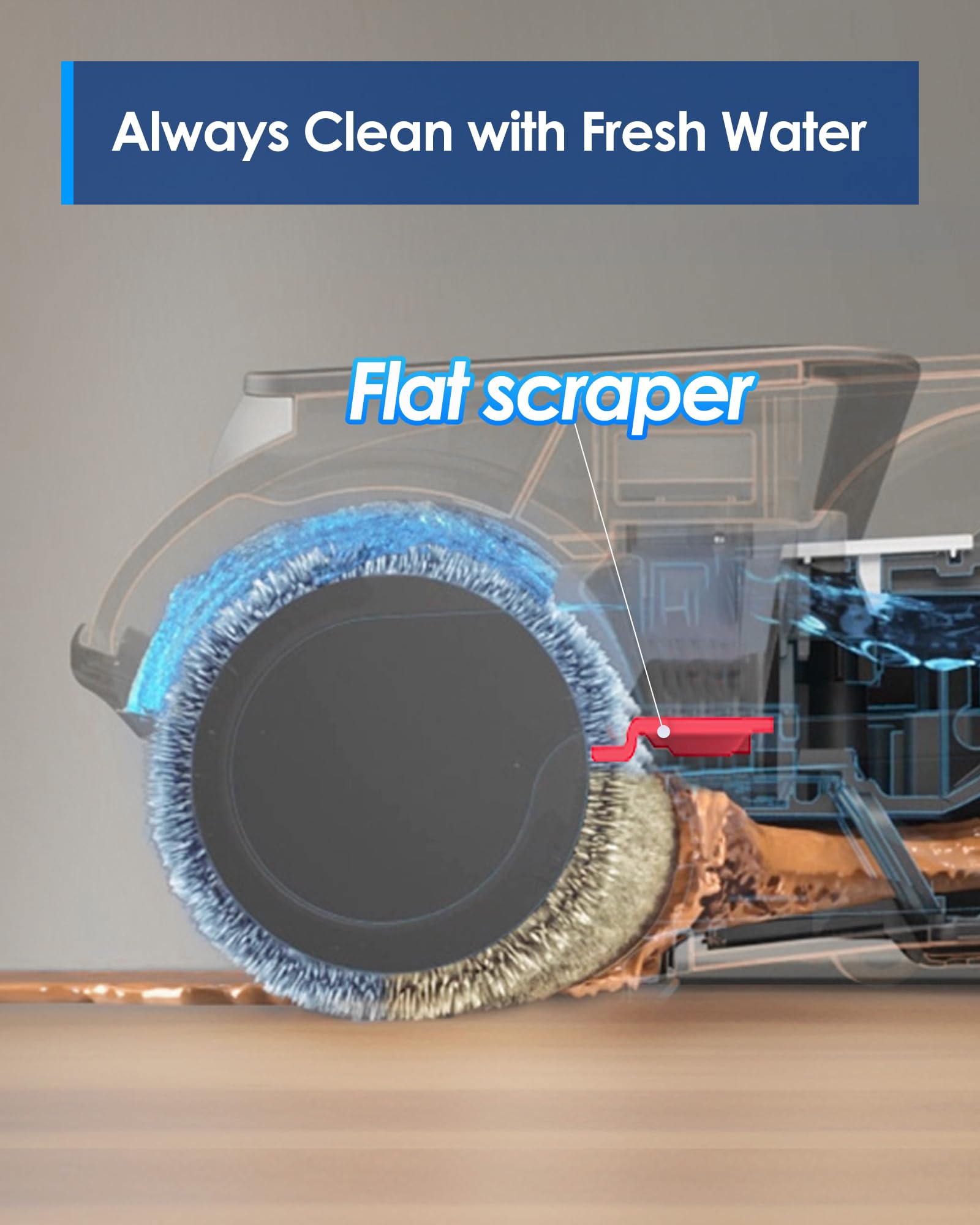 Tineco iFLOOR 5 Breeze Complete Wet Dry Vacuum Cordless Floor Washer, One-Step Cleaning for Hard Floors, Edge Clean, Auto Self-Cleaning, Lightweight & Cord detail image 3