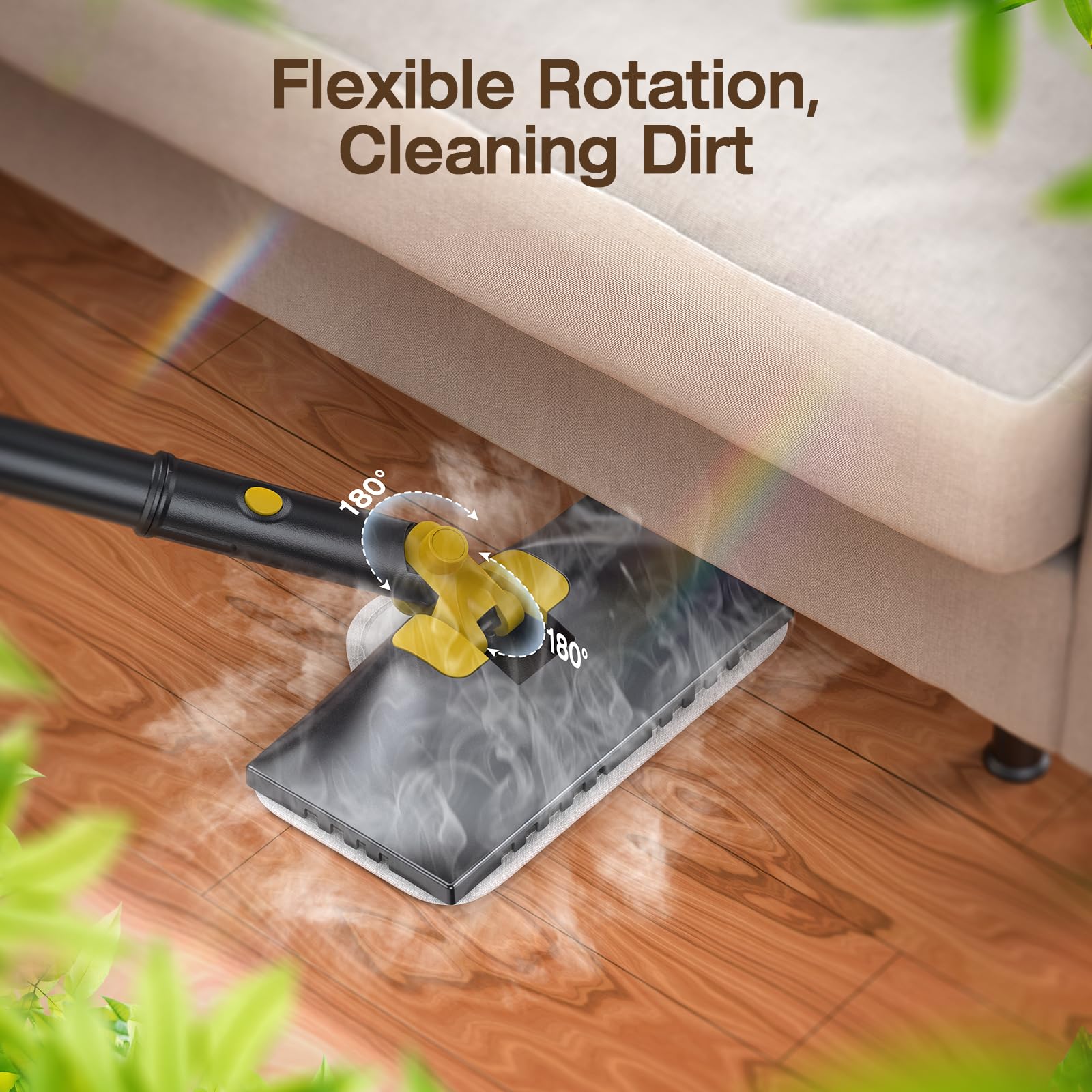 Steam Mop with Detachable Handheld Steam Cleaner, 10-in-1 Multi Accessories, Quick 10s Heat, 350ml and 2-Level Steamer for Cleaning Floor, Carpet, BBQ Gril detail image 4