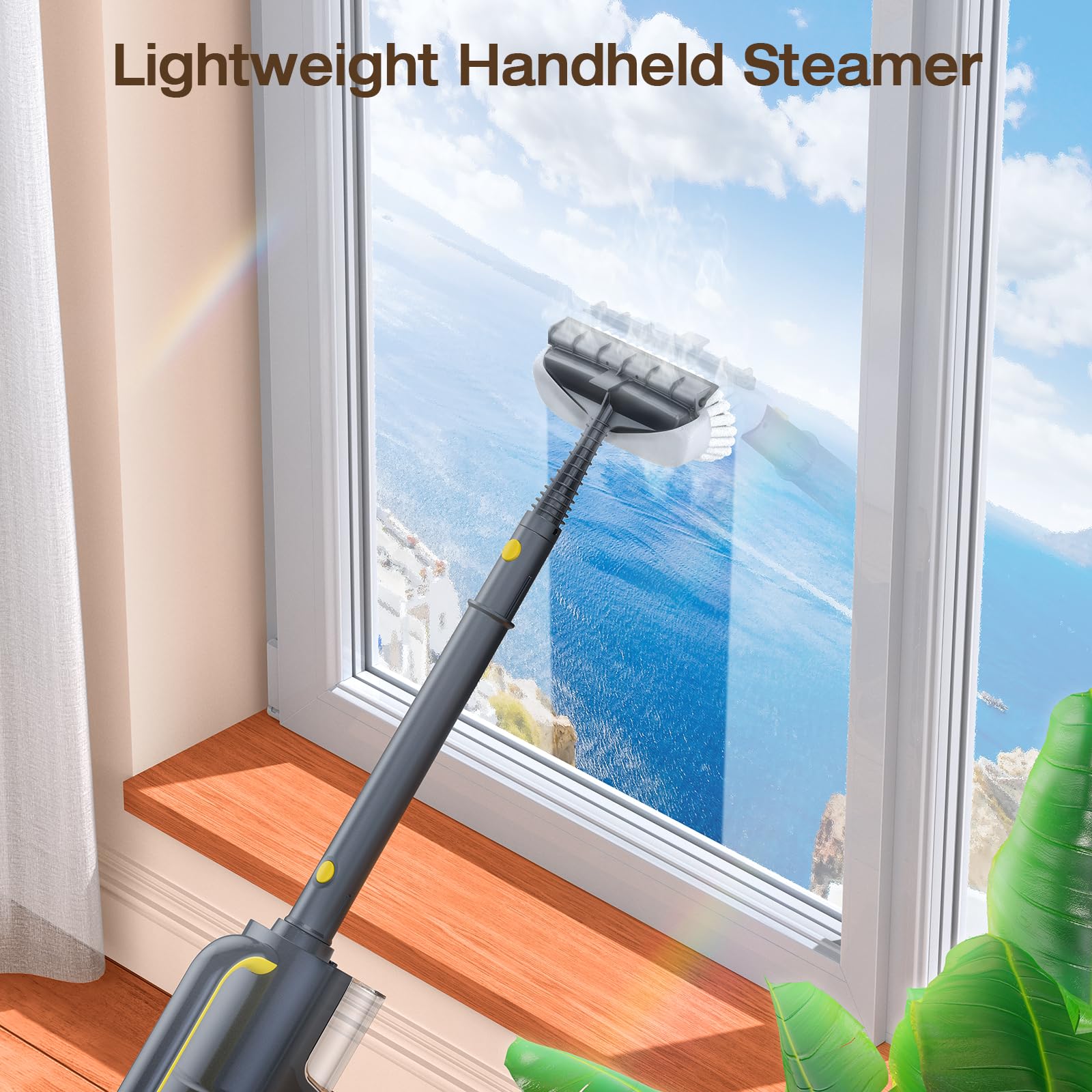 Steam Mop with Detachable Handheld Steam Cleaner, 10-in-1 Multi Accessories, Quick 10s Heat, 350ml and 2-Level Steamer for Cleaning Floor, Carpet, BBQ Gril detail image 5