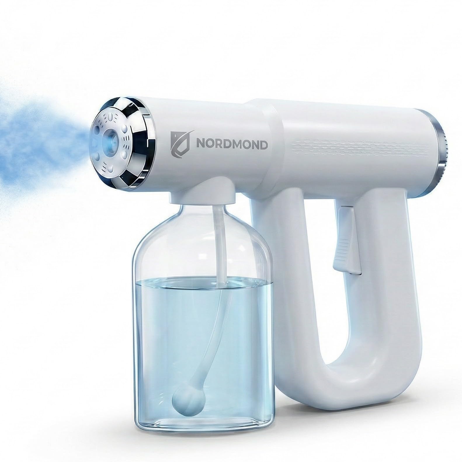 The Original Disinfectant Fogger Machine - Professional Sanitizer Sprayer - ULV Atomizer & Nano Steam Gun - Rechargeable Barber Spray Gun with Blue Light V detail image 1