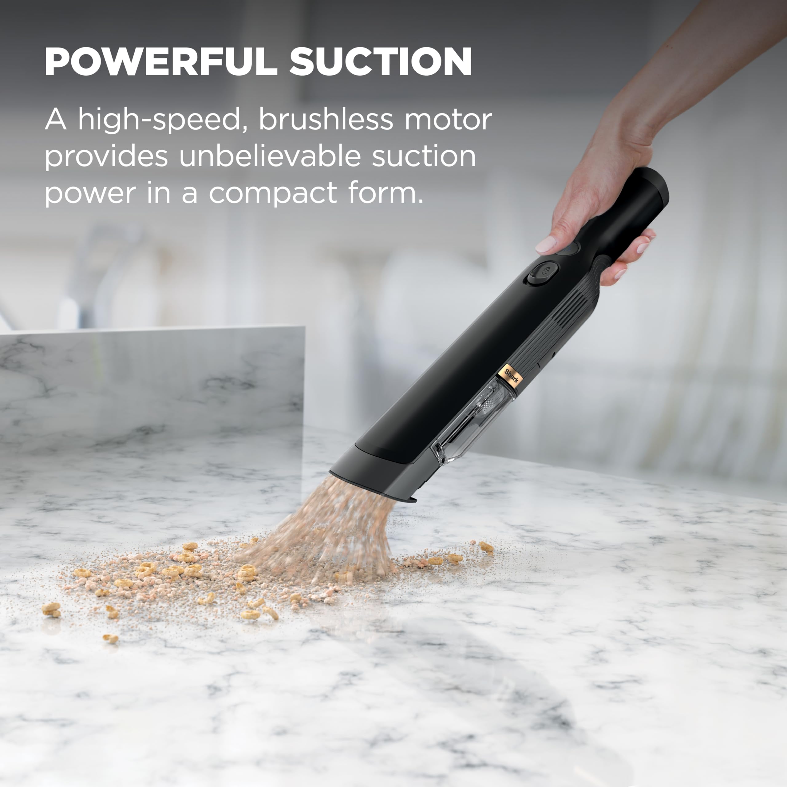 Shark WANDVAC Cordless Hand Vac, Lightweight, Versatile and Portable at 1.4 lbs., Powerful Suction for Pet Hair, Charging Dock, One-Touch Empty for Car & H detail image 4