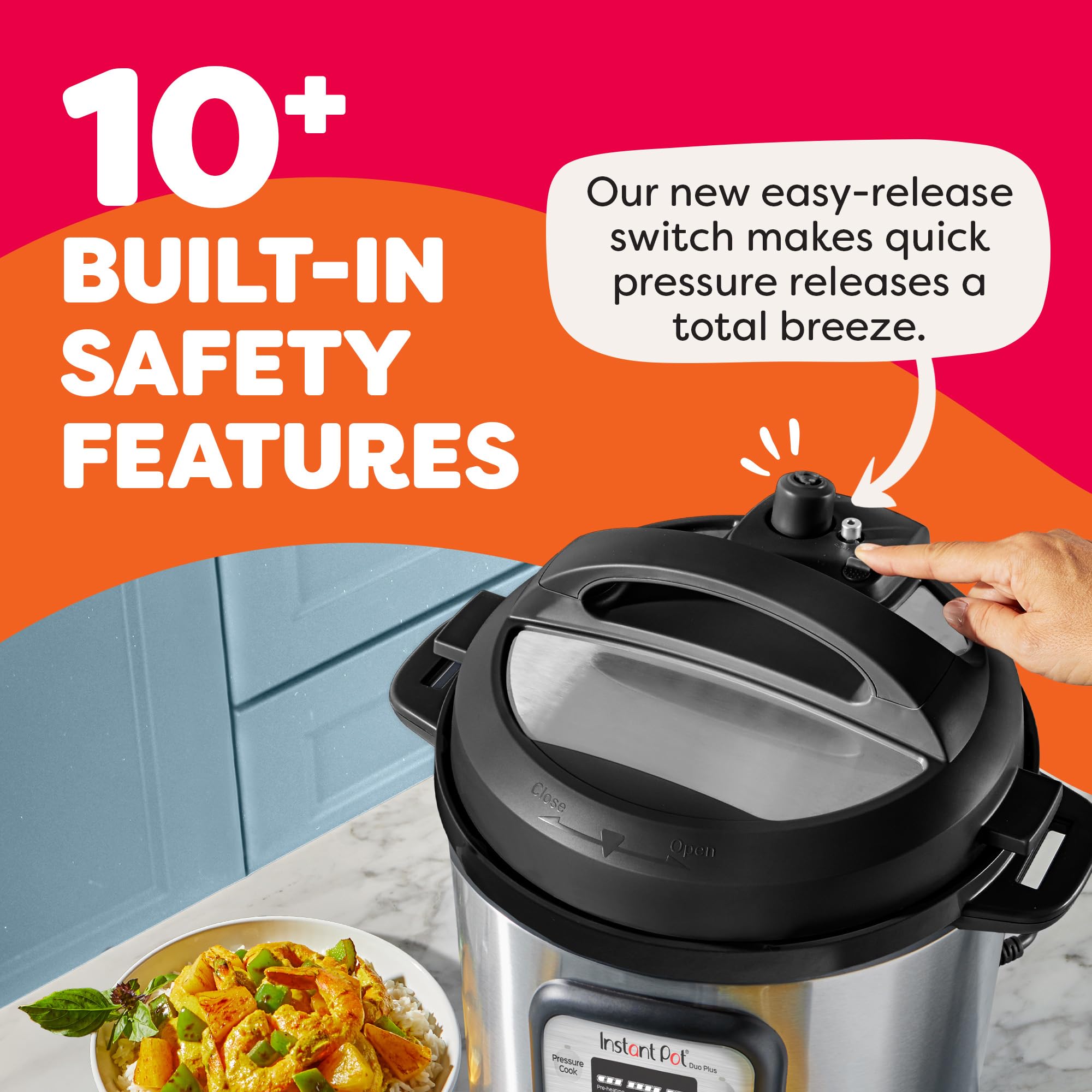 Instant Pot Duo Plus 9-in-1 Multicooker, Pressure Cooker, Slow Cook, Rice - View 6