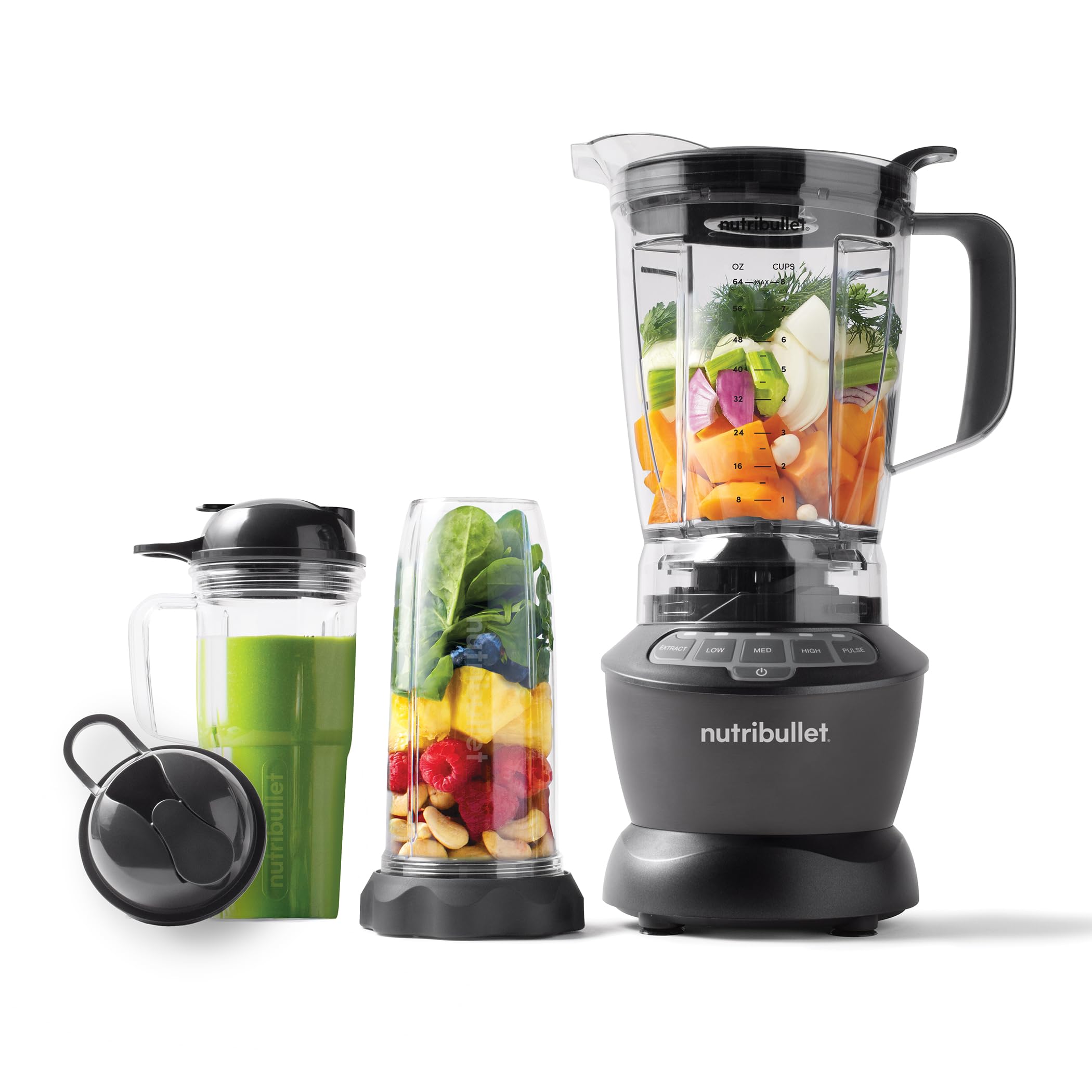 Nutribullet Full-Size Blender Combo, Single-Serve & Large Capacity, 1200W, 64oz