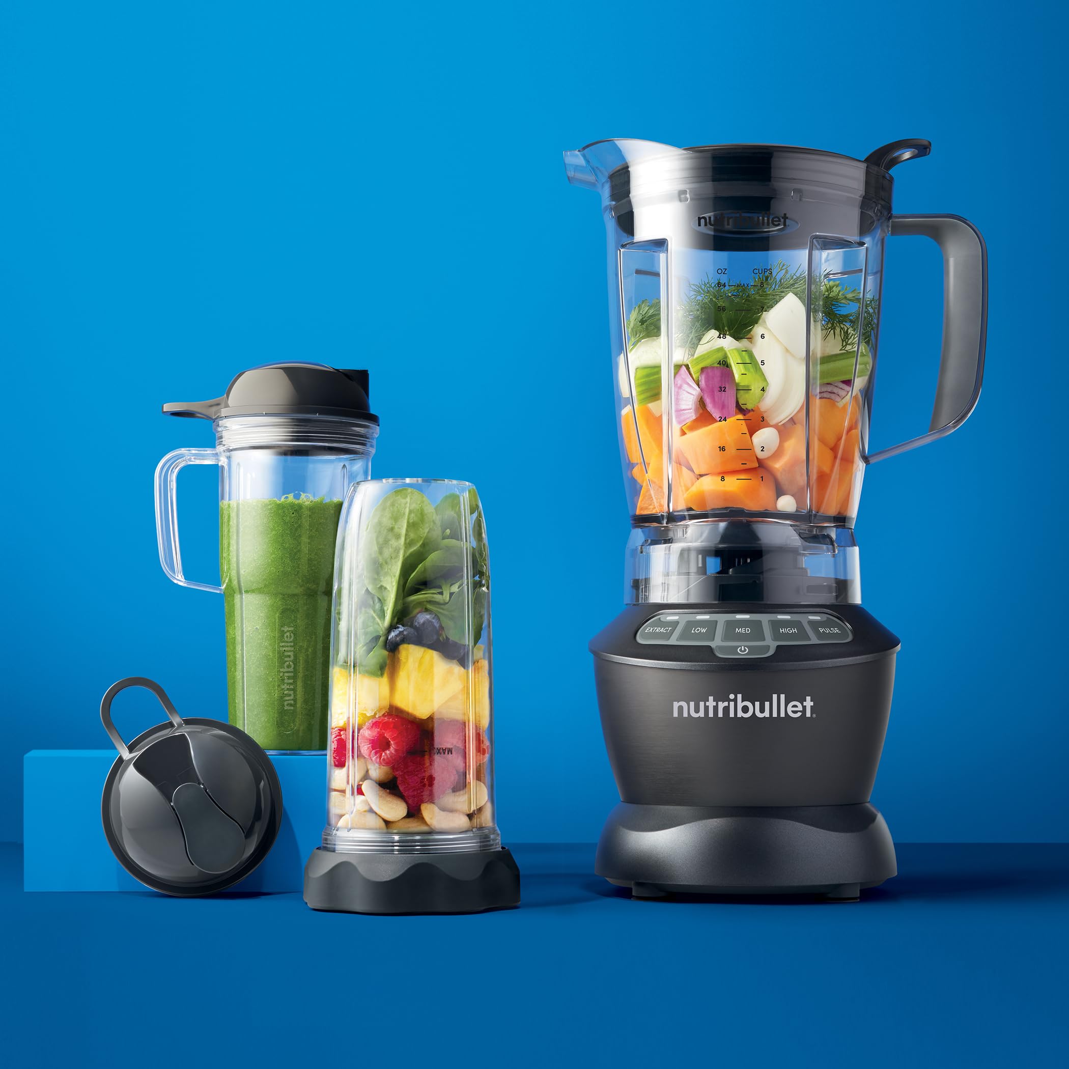 Nutribullet Full-Size Blender Combo, Single-Serve & Large Capacity, 1200W, 64oz - View 6