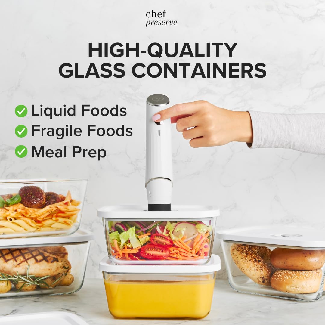 Chef Preserve Compact Vacuum Sealer for Food (Vacuum Sealer Machine + 3 Glass - View 4