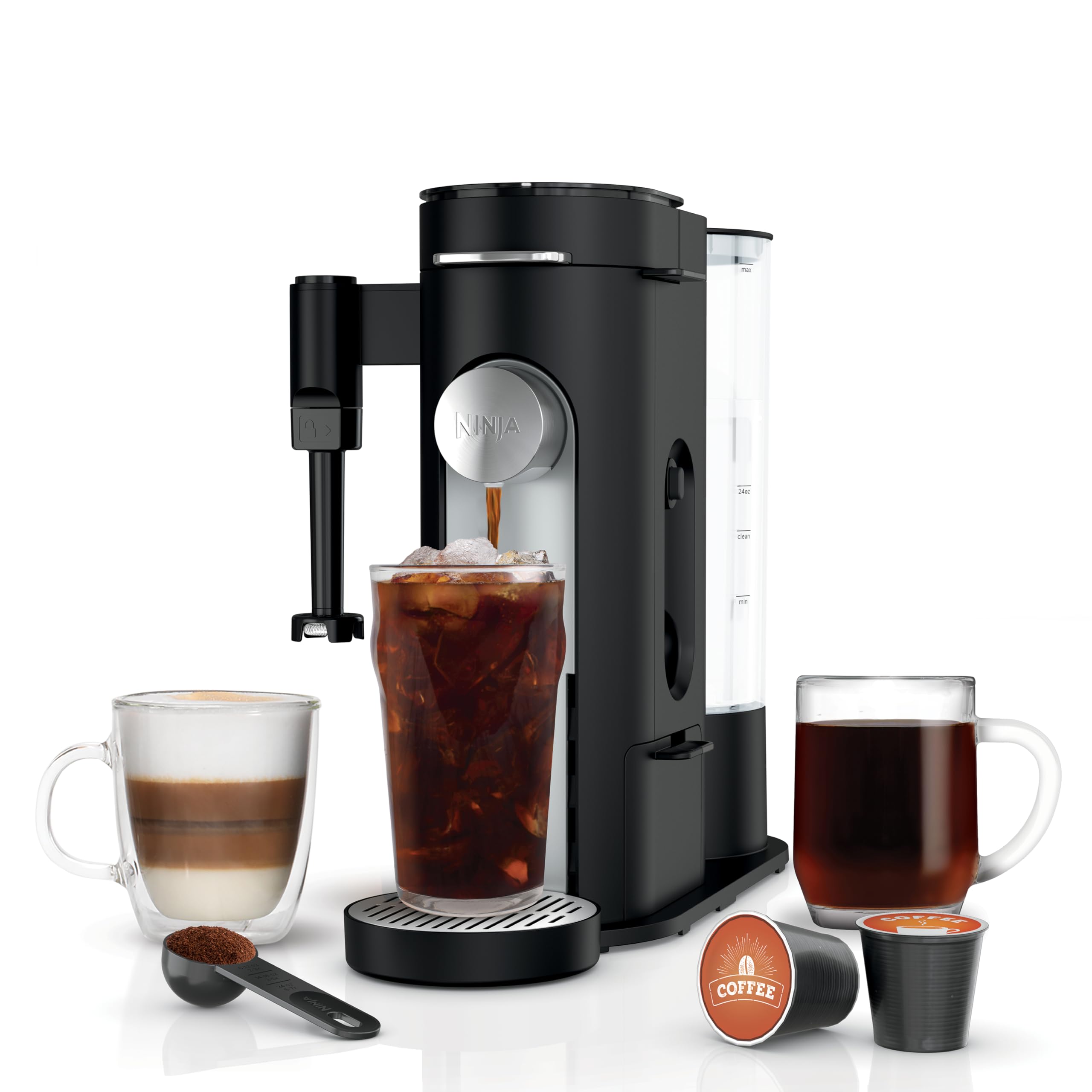 Ninja | Coffee Maker | Single Serve |Brew with Coffee Pods & Grounds| Compatible with K-Cup Coffee Pods | 4 Brew Styles, up to 24oz Cup Sizes & 56oz Remova detail image 1