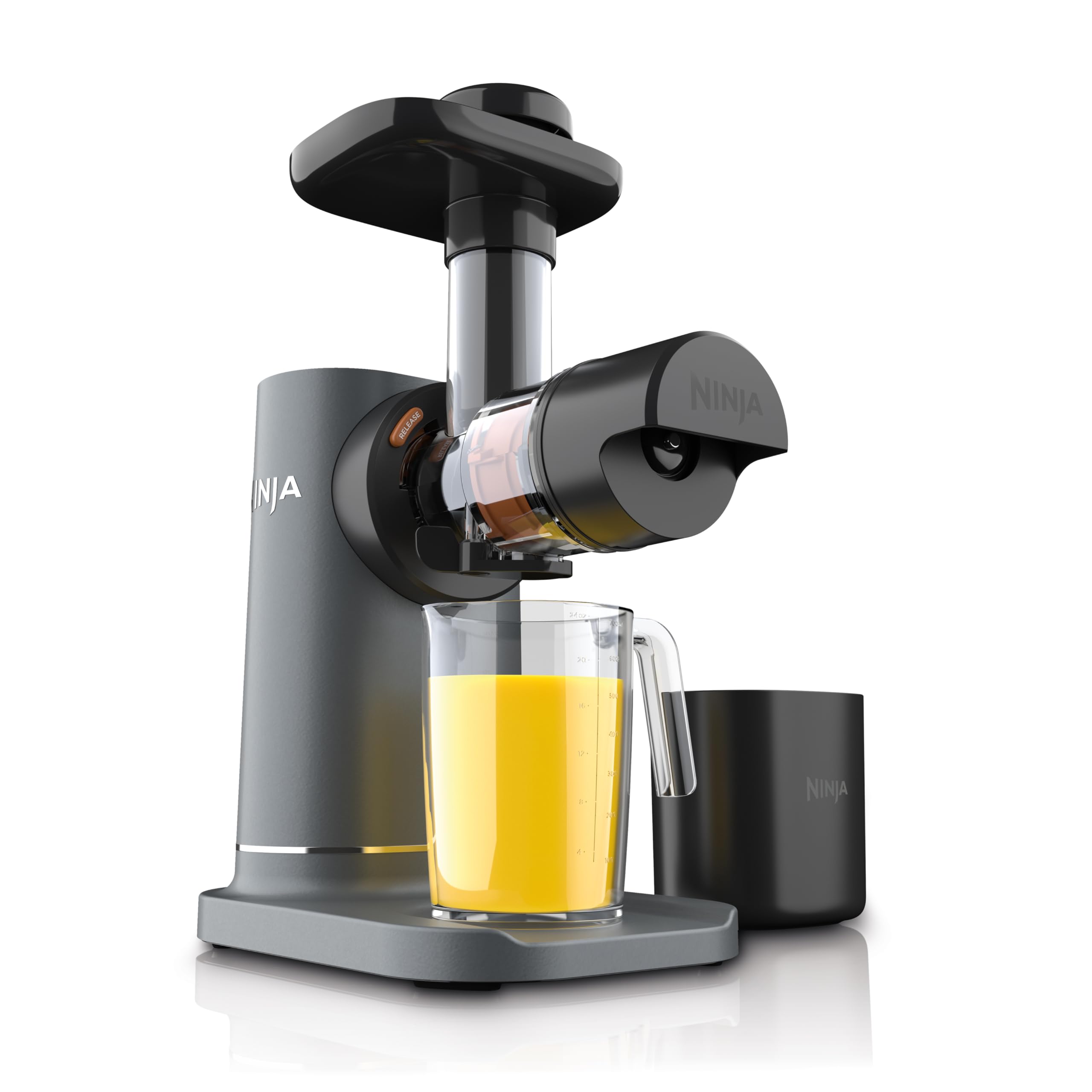 Ninja NeverClog Cold Press Juicer | Powerful Electric Slow Masticating Juicer with Pulp Control | XL Capacity | 24 oz. Juice Jug & 36 oz. Pulp Container | detail image 1
