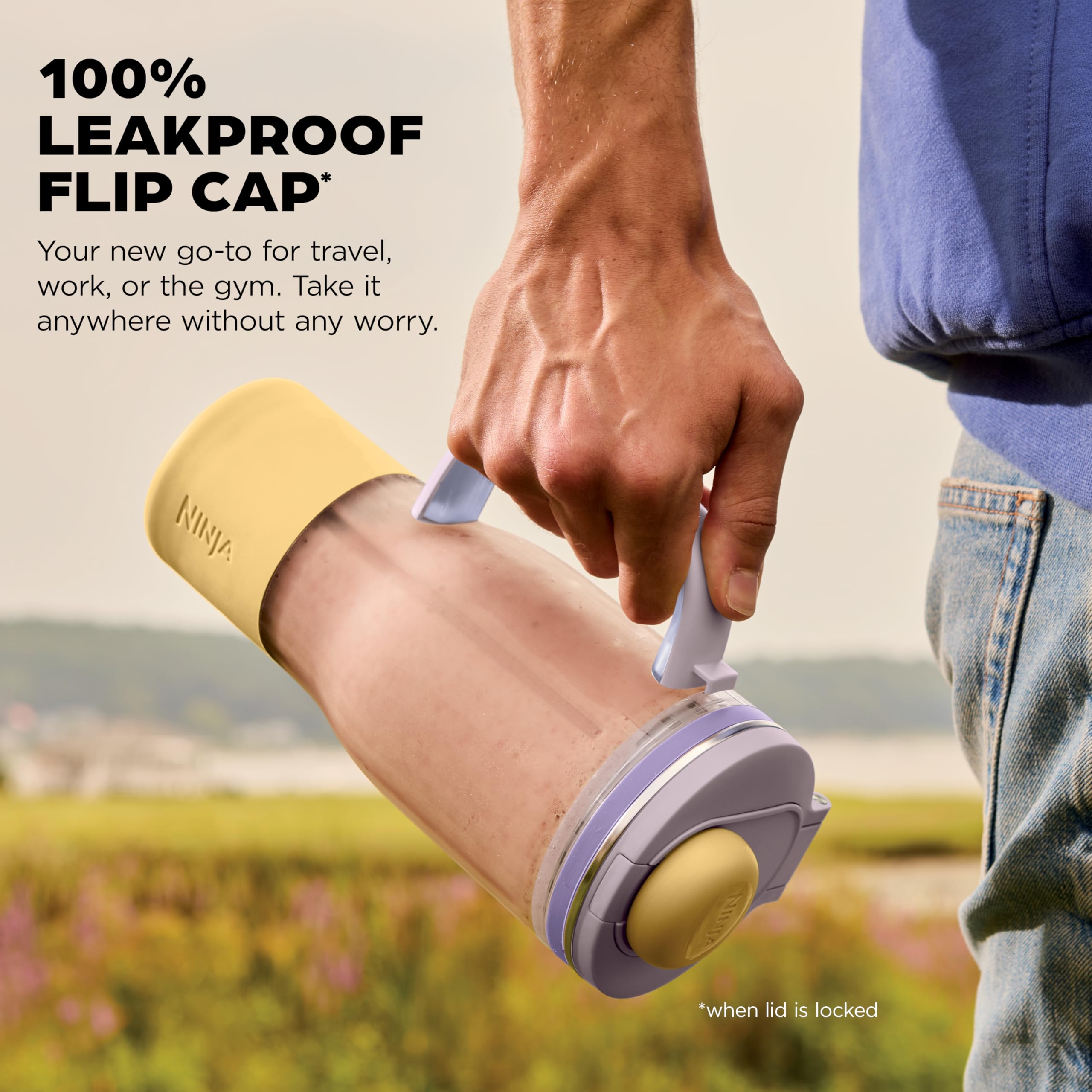 Ninja Blendboss™ | Personal Blender for Smoothies & Frozen Drinks | 26oz Travel Tumbler with LeakProof Lid, Chug Spout & Detachable Straw | Auto-iQ Technol detail image 4