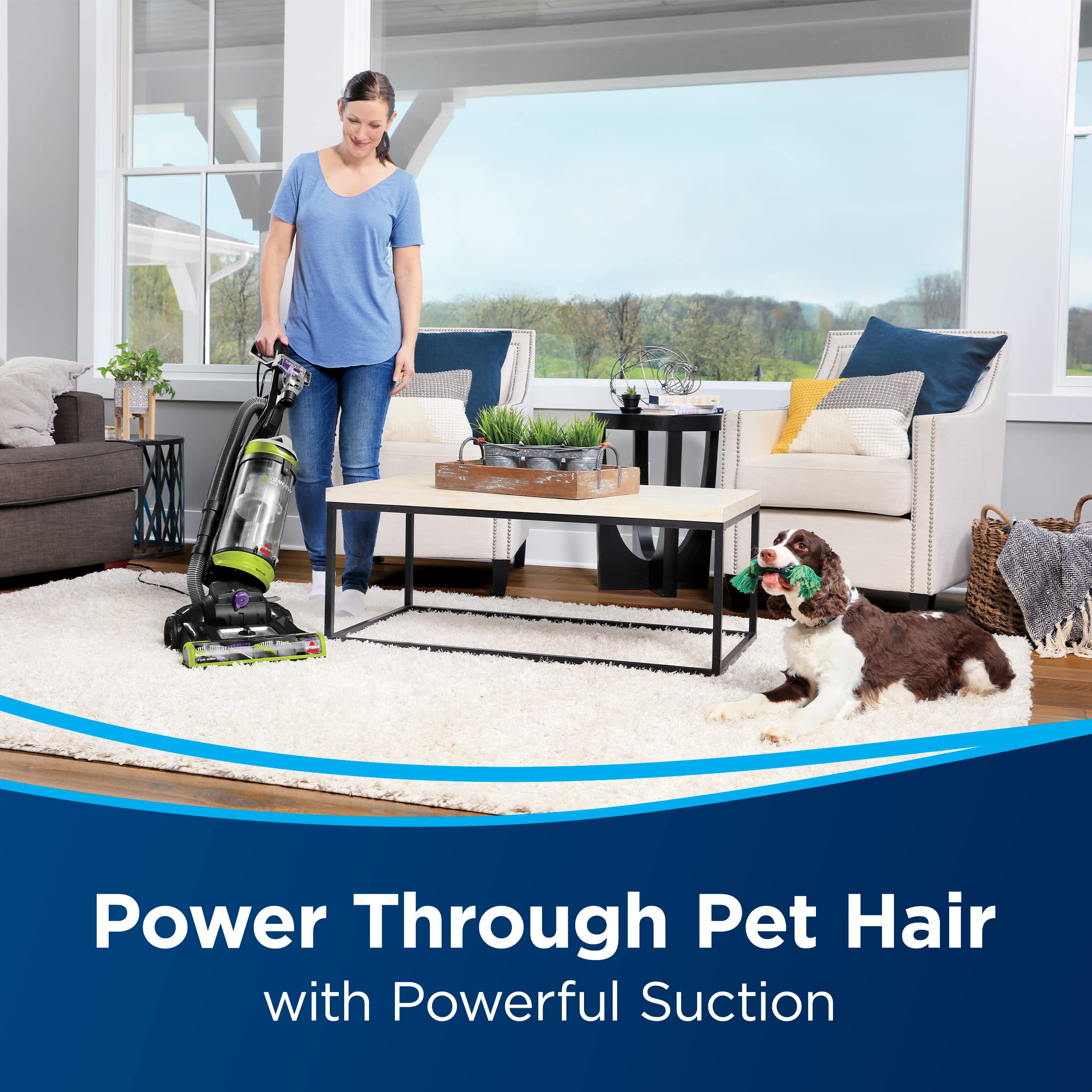 Bissell CleanView Swivel Pet Upright Vacuum, Swivel Steering for - View 4