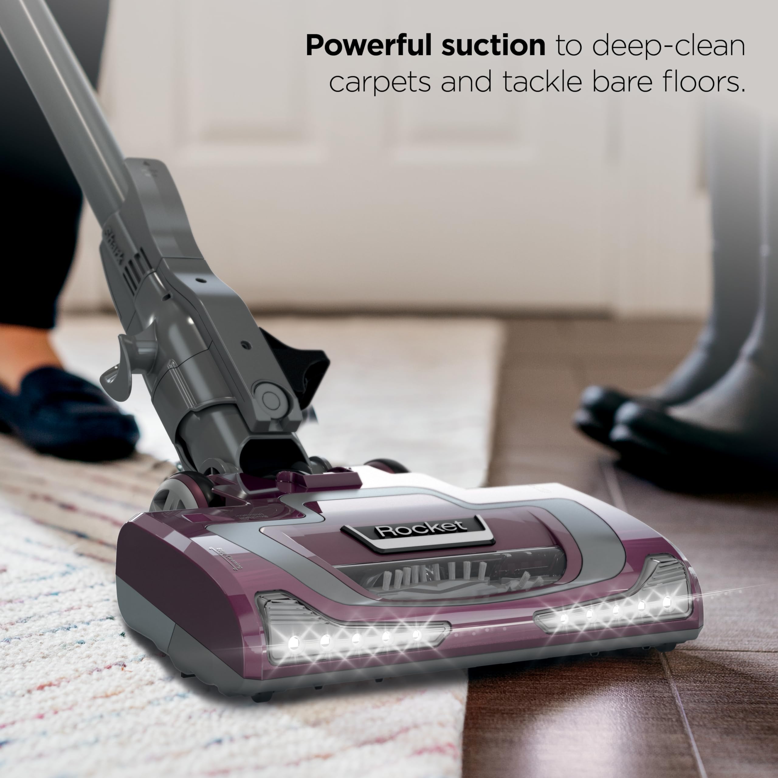 Shark HV322 Rocket Pet Plus Corded Stick Vacuum with LED Headlights, XL Dust - View 2