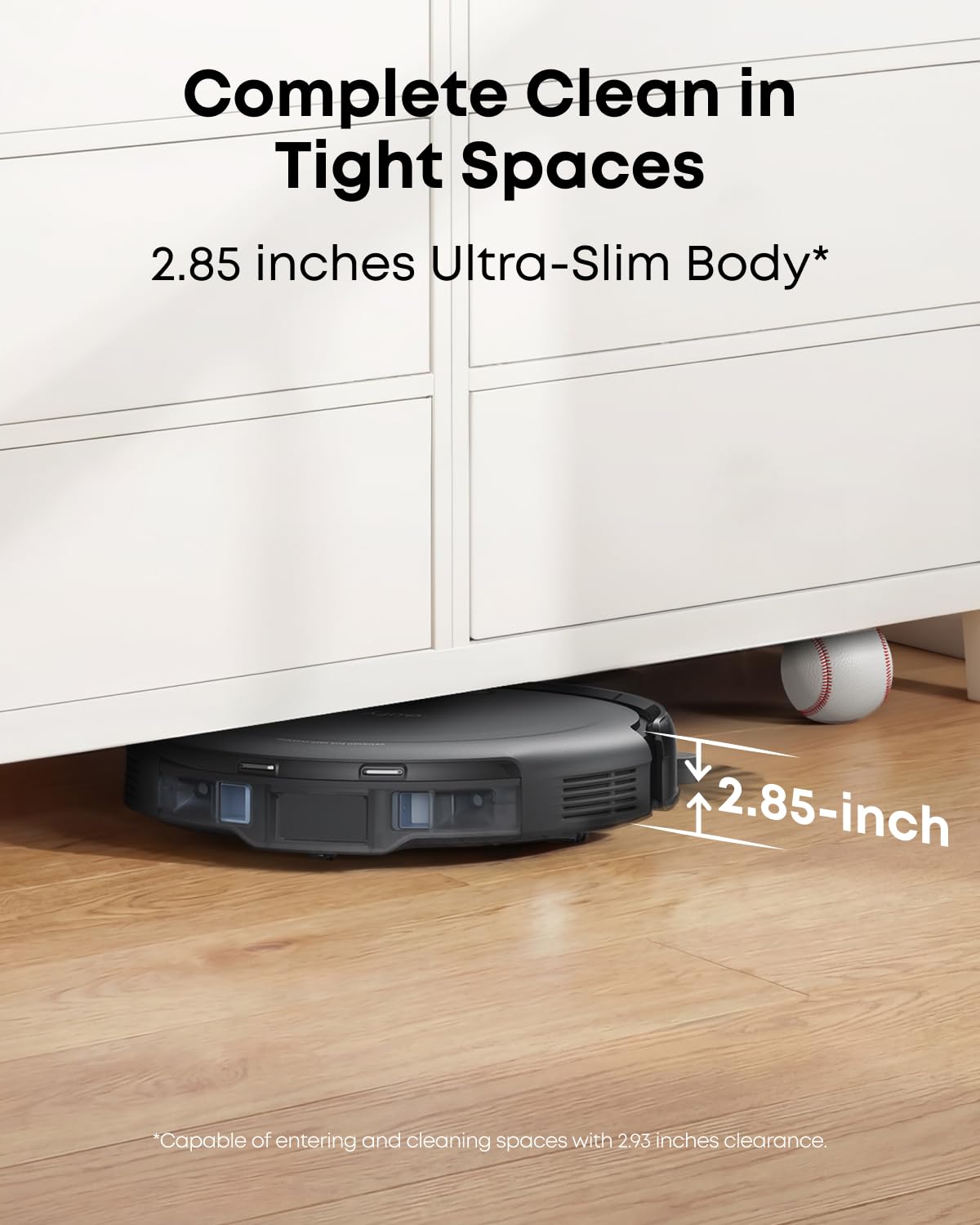 eufy C10 Robot Vacuum Self Emptying, 8 Weeks Hands Free, Advanced Smart Mapping - View 5