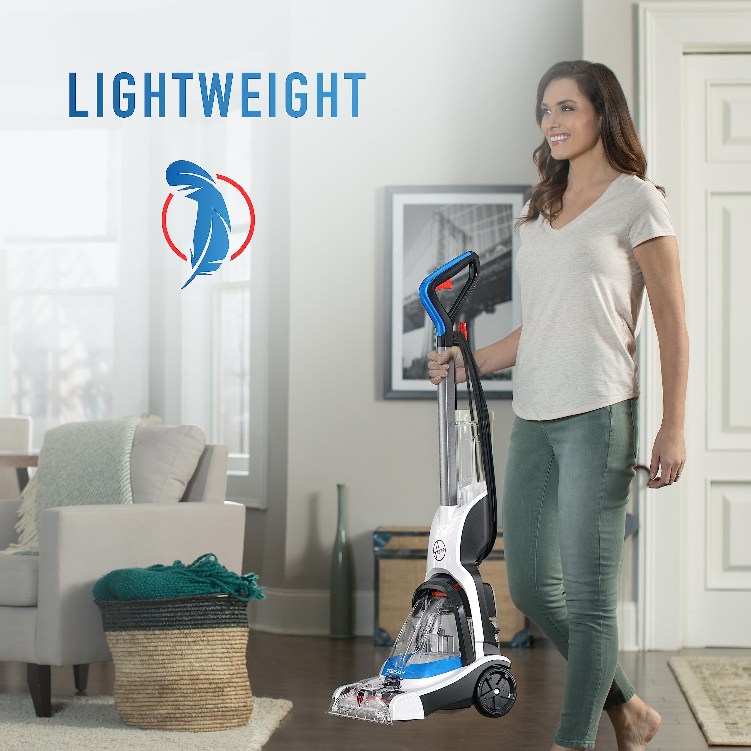 Hoover PowerDash Pet Compact Carpet Cleaner Machine, Lightweight Design, HeatForce Fast Drying, Antimicrobial Brush Roll, Pair with a Hoover Carpet Cleaner detail image 4