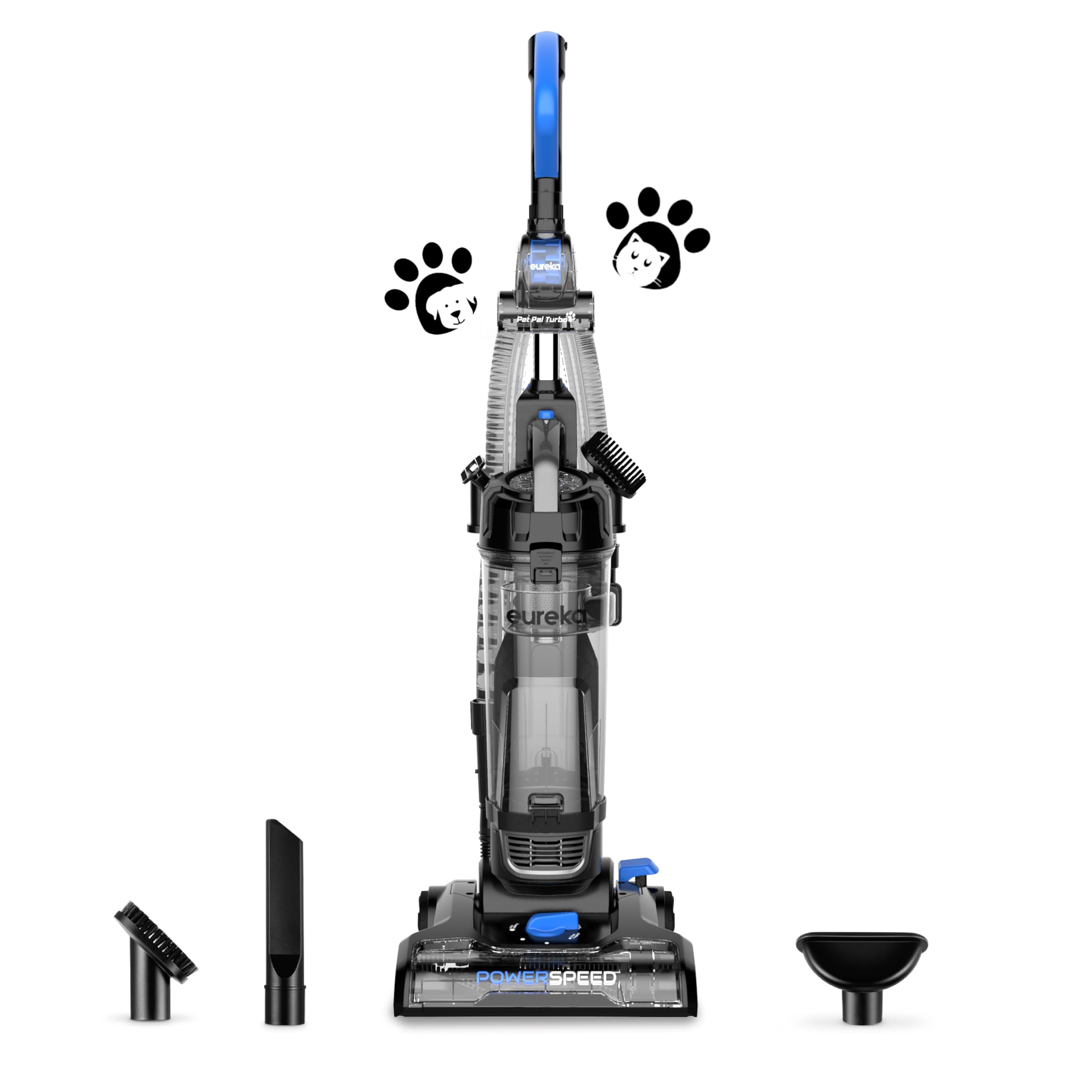 Eureka PowerSpeed Lightweight Upright Vacuum Cleaner for Carpet and Hard Floor, Powerful Bagless Upright Vacuum Cleaner for Home Pets, NEU181A, Blue detail image 1