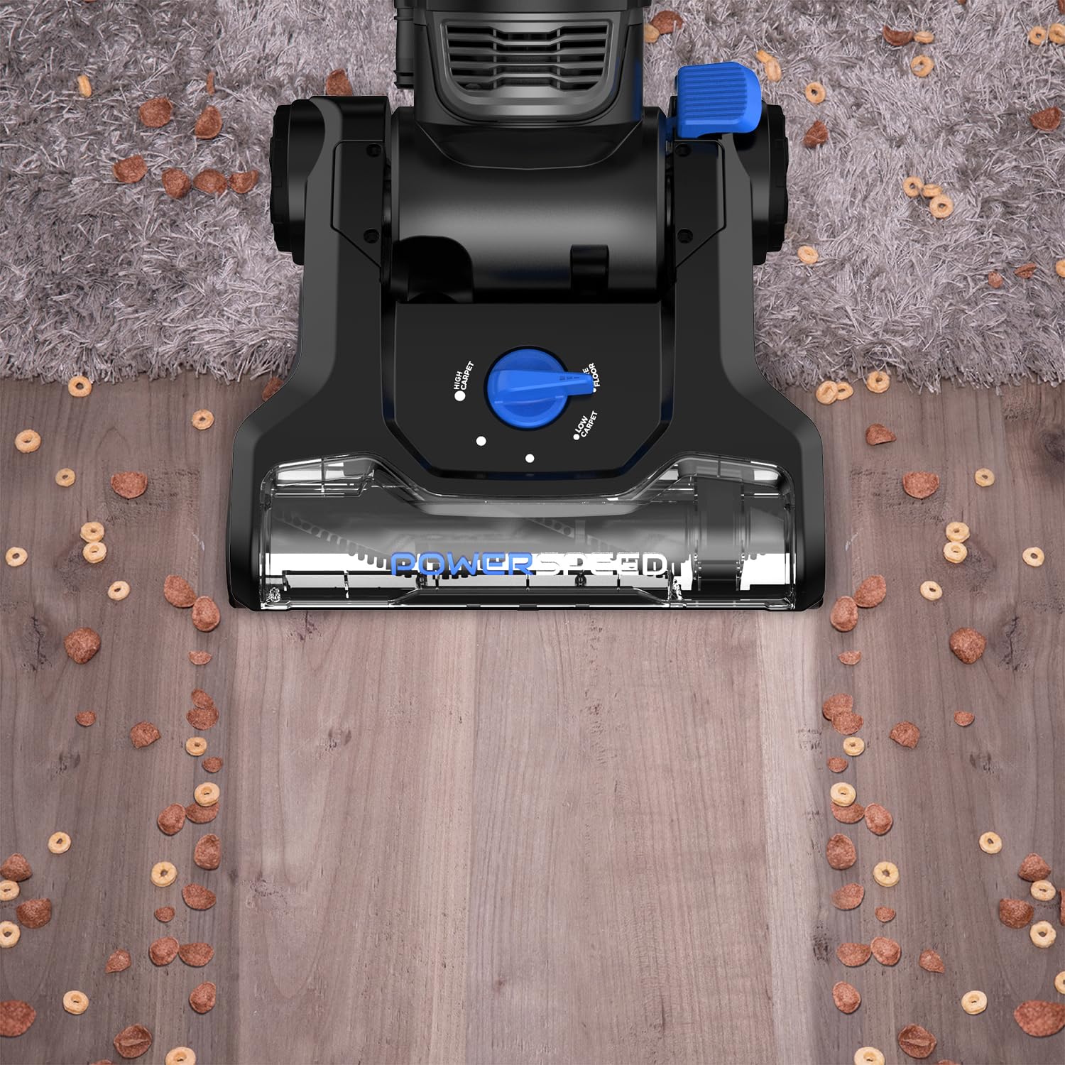 Eureka PowerSpeed Lightweight Upright Vacuum Cleaner for Carpet and Hard Floor, Powerful Bagless Upright Vacuum Cleaner for Home Pets, NEU181A, Blue detail image 3