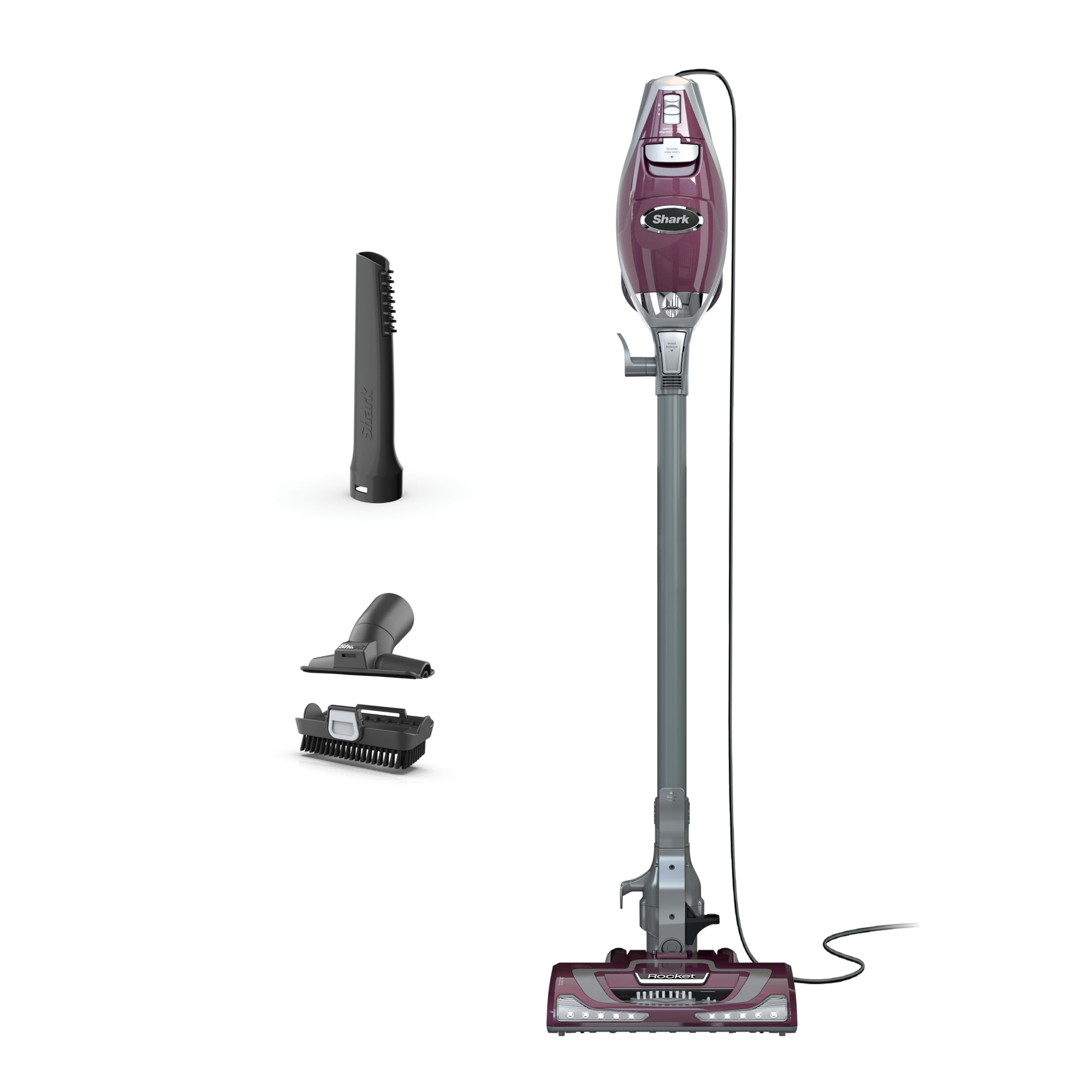 Shark HV322 Rocket Pet Plus Corded Stick Vacuum with LED Headlights, XL Dust Cup, Lightweight, Perfect for Pet Hair Pickup, Converts to a Hand Vacuum, with detail image 1