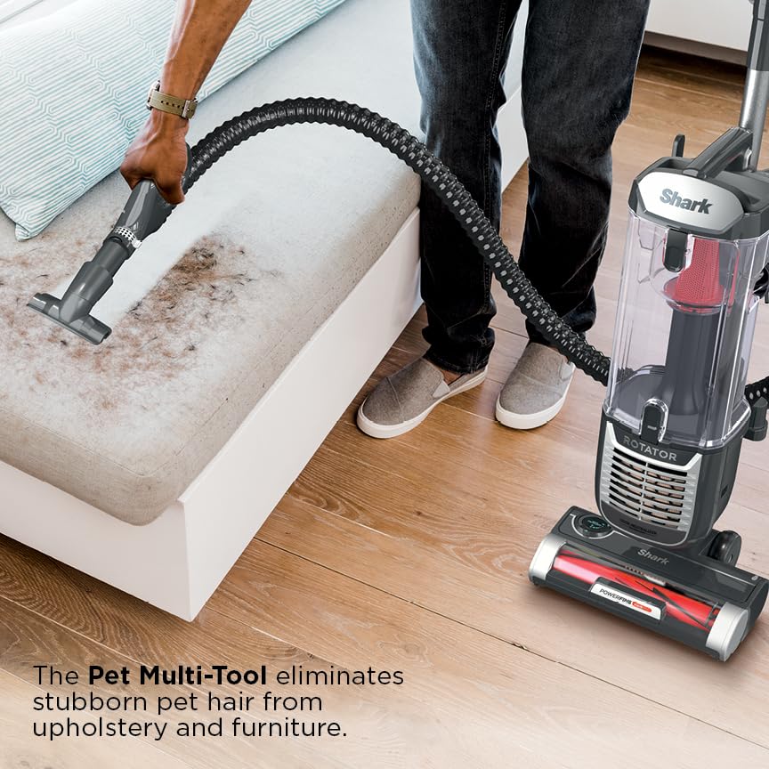 Shark ZU102 Rotator Pet Upright Vacuum with PowerFins HairPro & Odor Neutralizer Technology, Charcoal, 2.9 L Dust Cup detail image 5