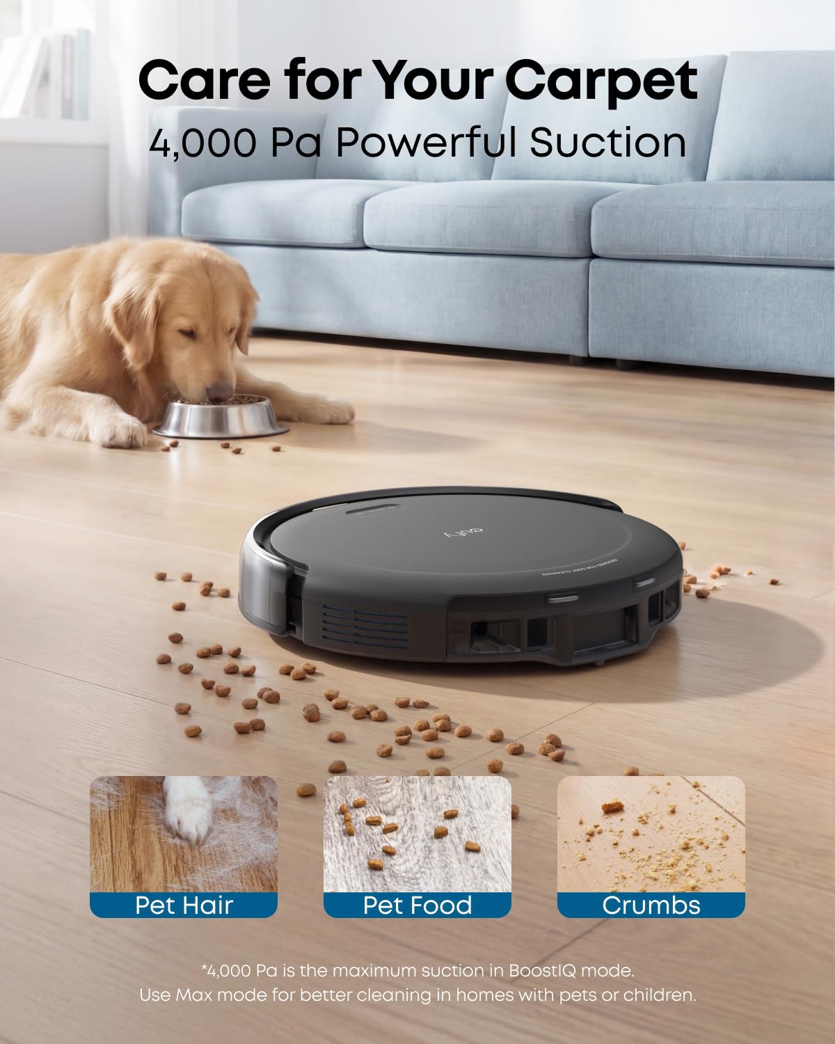 eufy C10 Robot Vacuum Self Emptying, 8 Weeks Hands Free, Advanced Smart Mapping with LiDAR Navigation, 2.85-Inch Slim Design, Powerful Suction, Edge Expans detail image 6
