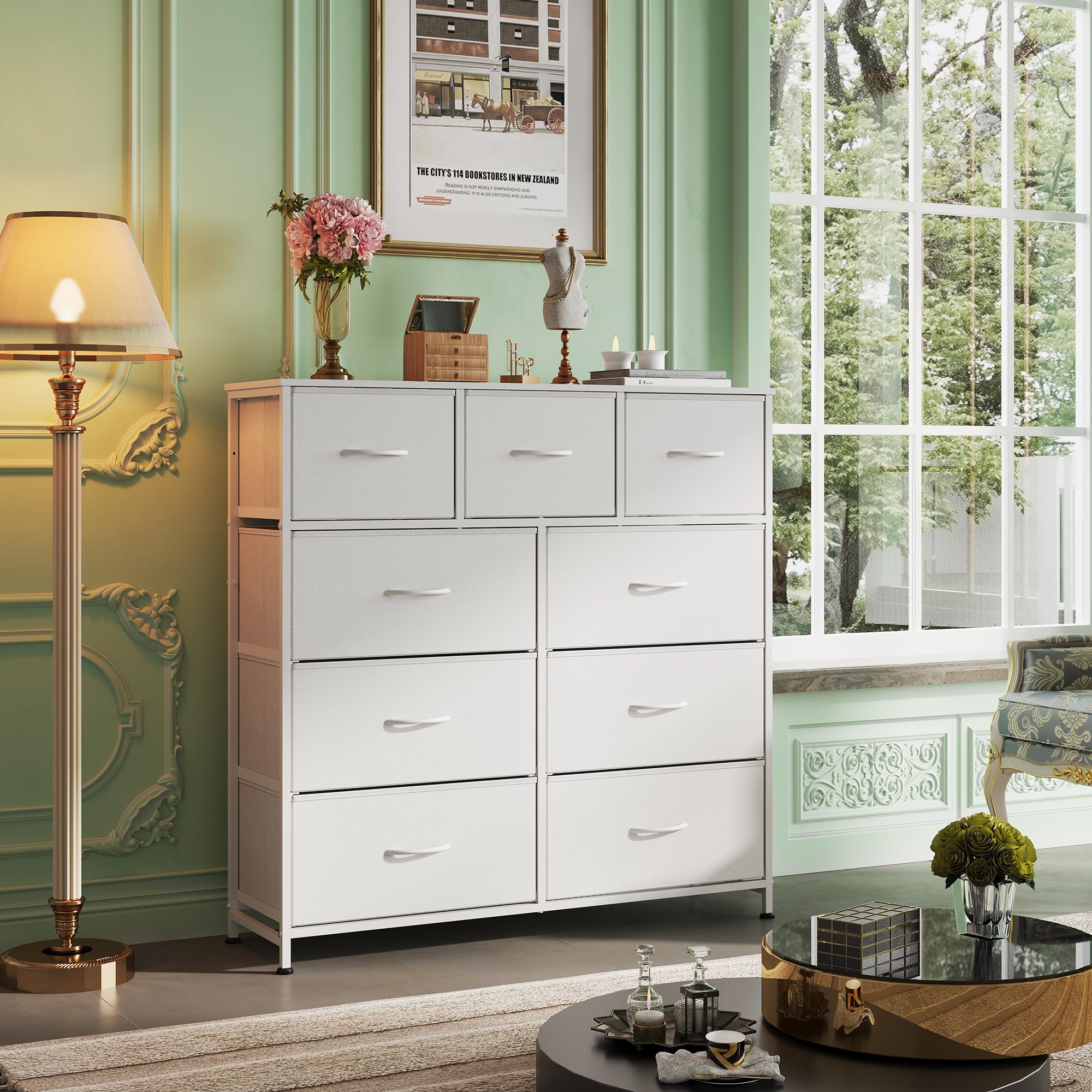 WLIVE 9-Drawer Dresser, Fabric Storage Tower for Bedroom, Hallway, Closet, Tall - View 2