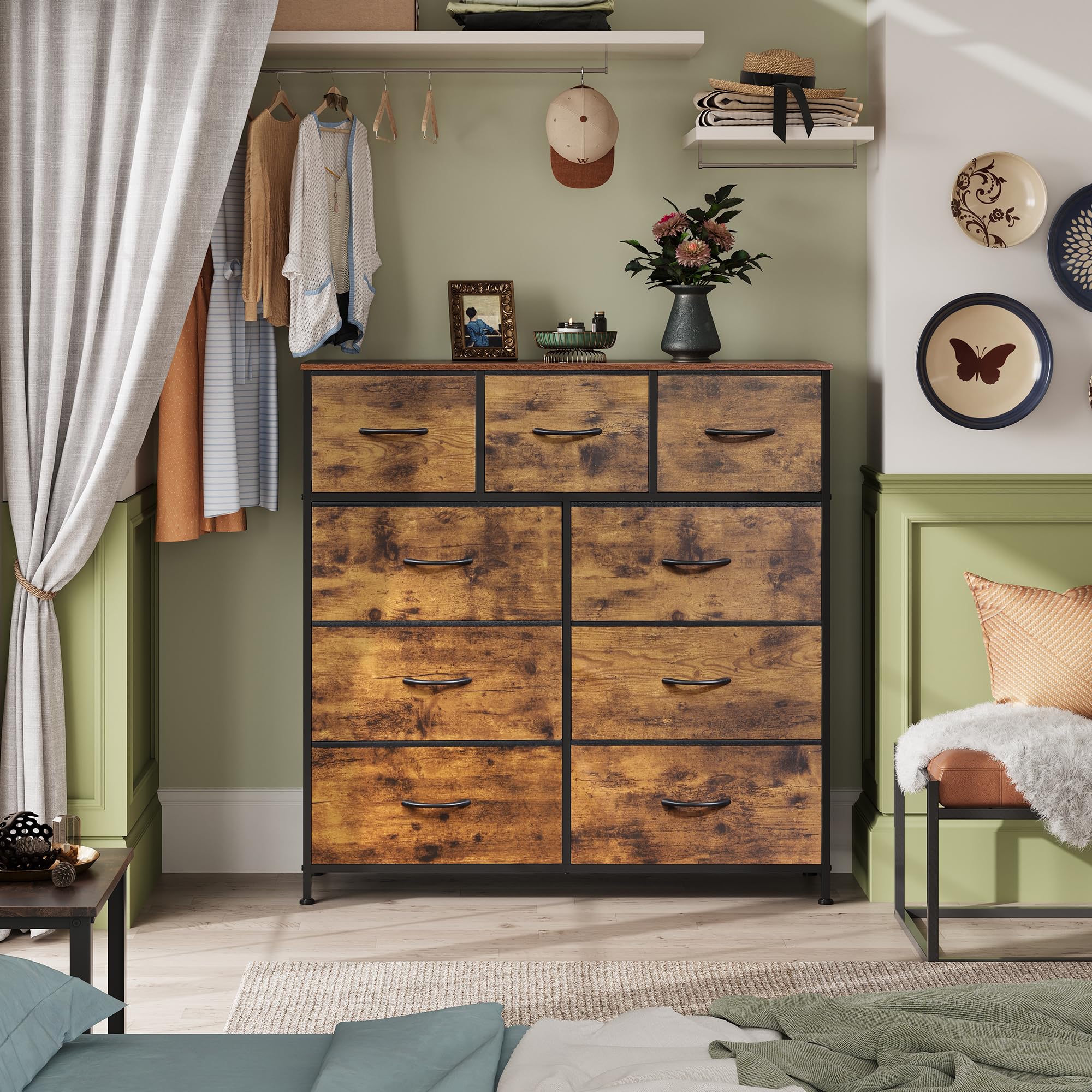 WLIVE 9-Drawer Dresser, Fabric Storage Tower for Bedroom, Hallway, Entryway, - View 4