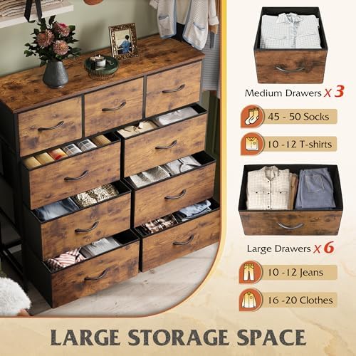 WLIVE 9-Drawer Dresser, Fabric Storage Tower for Bedroom, Hallway, Entryway, - View 5