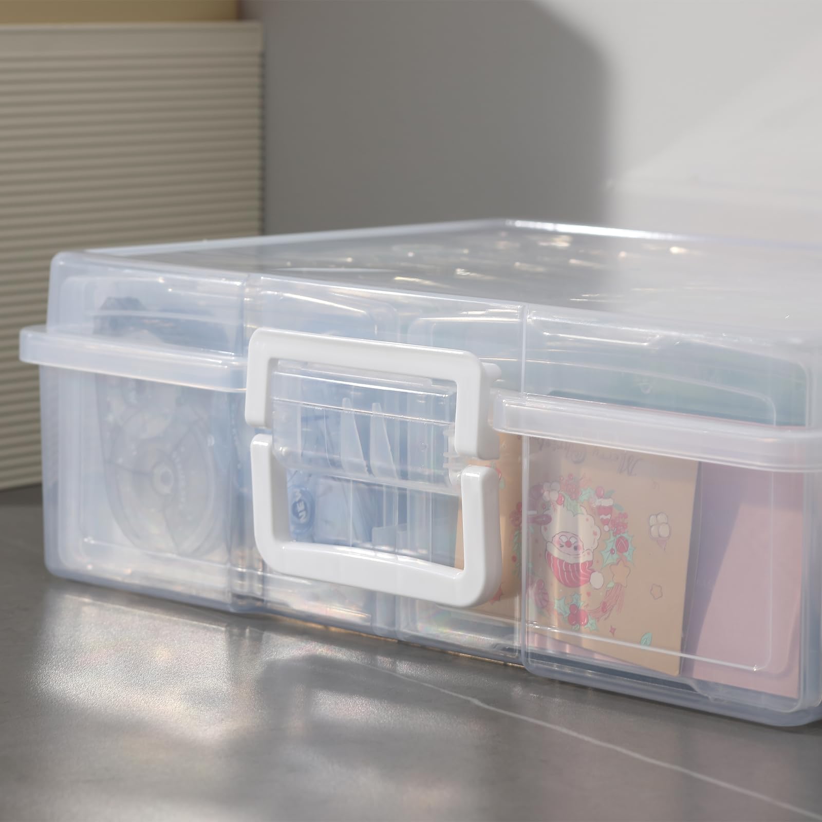 novelinks Transparent 4" x 6" Photo Organizers and Photo Storage Box with - View 4